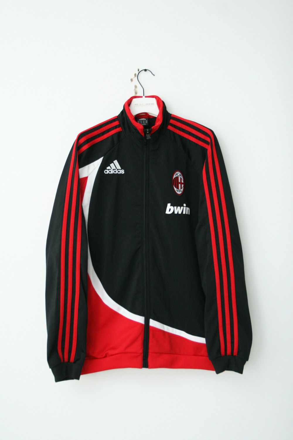 Adidas 90s Vintage Adidas AC Milan Opel Top Zip Up Jacket | Grailed