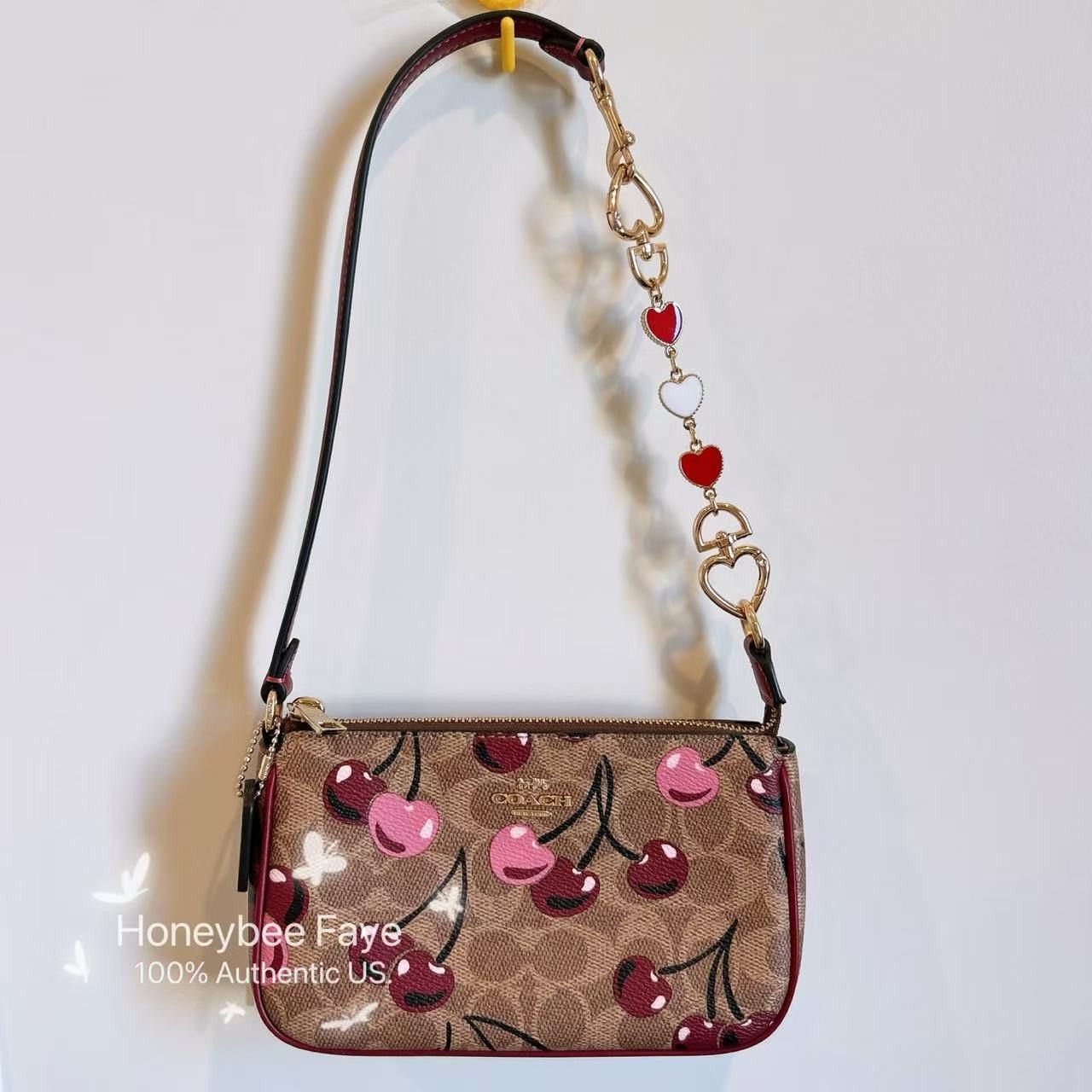 Coach Nolita 19 With Cherry Print CZ011 plus extended chain Size ONE SIZE - 3 Thumbnail