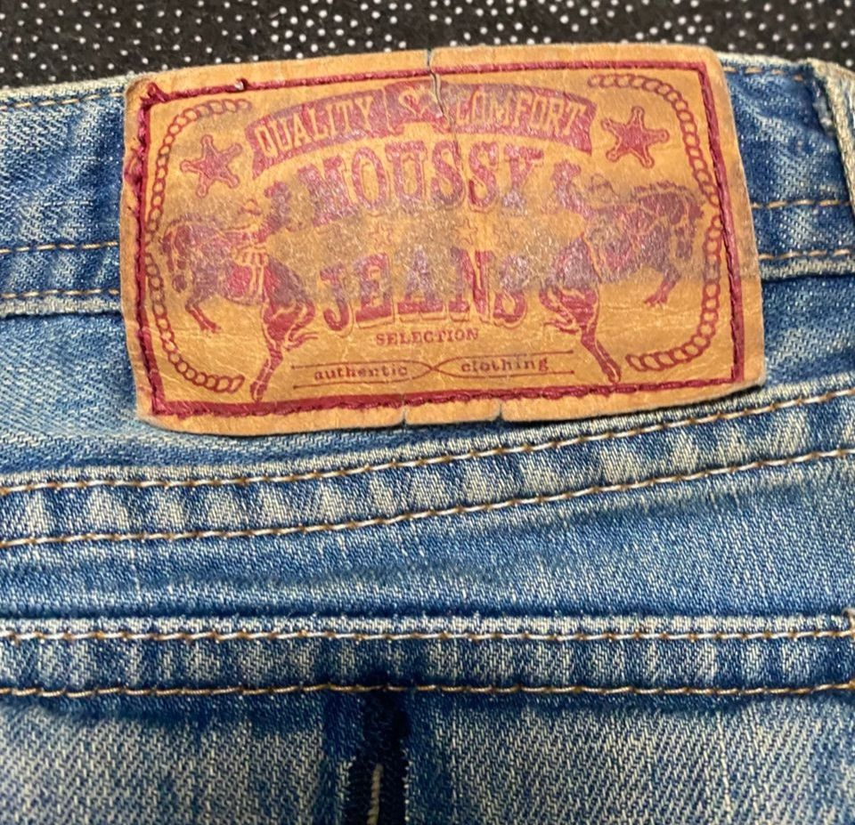 If Six Was Nine 💥FLARE💥VINTAGE MOUSSY JEANS BUSHPANT DISTRESSED DENIM Size US 28 / EU 44 - 12 Thumbnail
