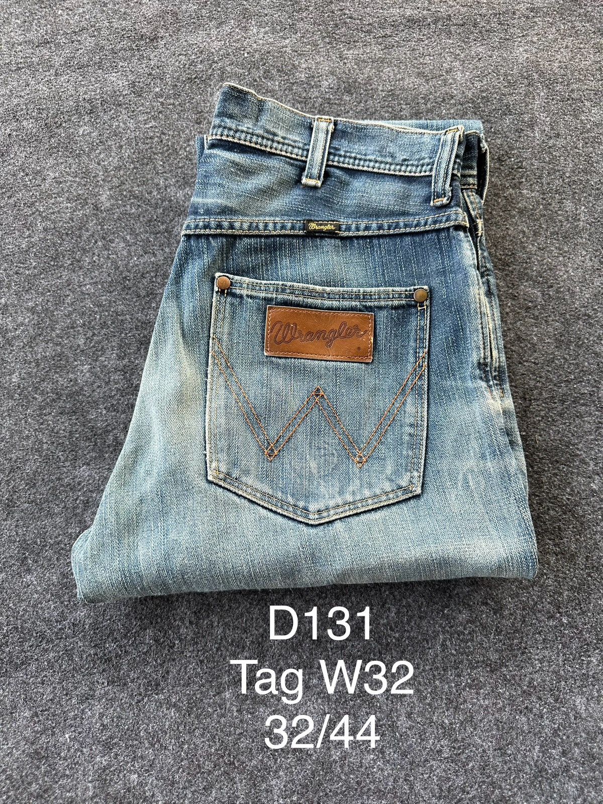 Wrangler 🔥90s Wrangler Distressed Vintage Denim D131 Size US 32 / EU 48 - 15 Thumbnail