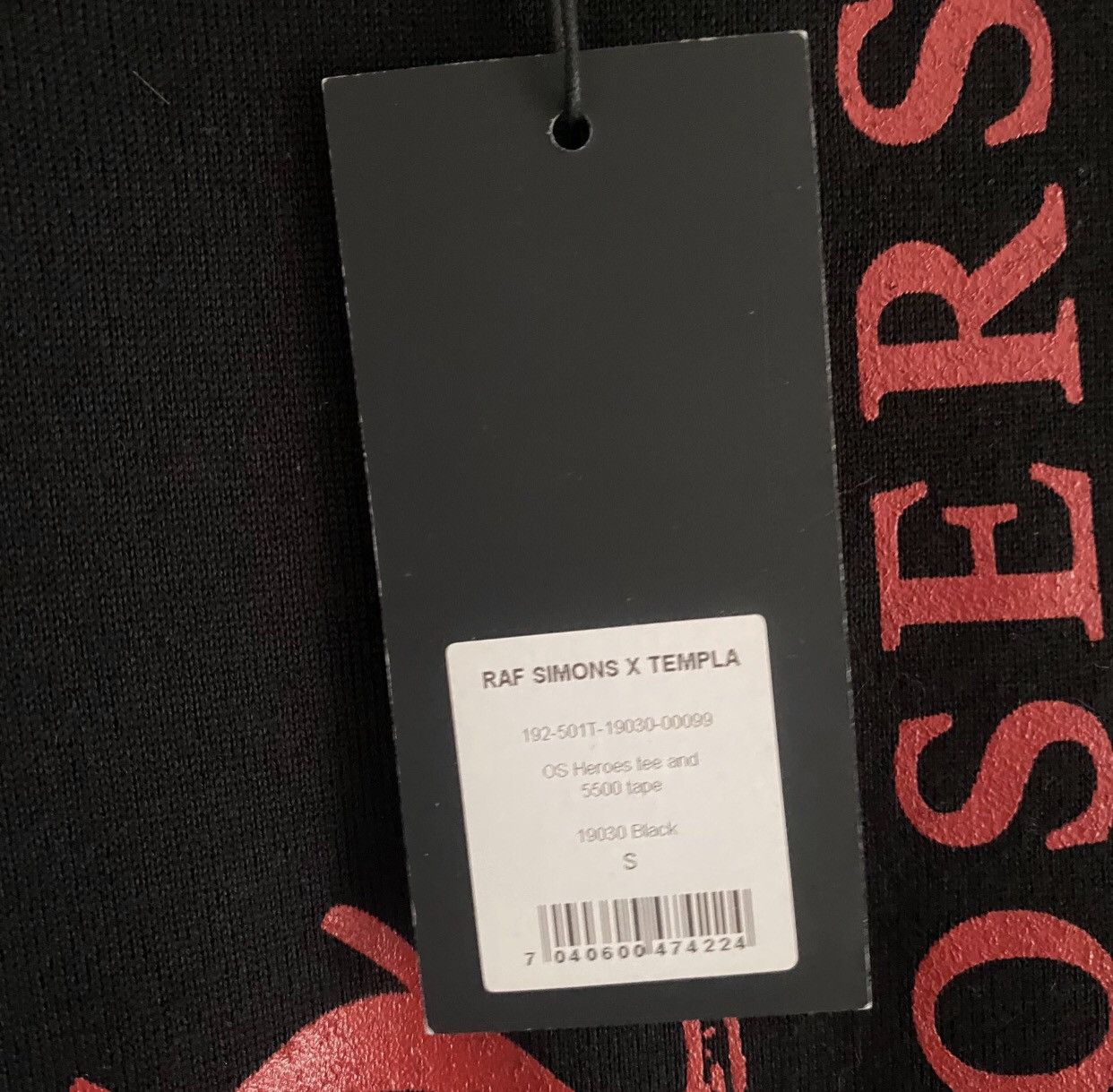 Raf Simons Raf Simons Templa 2019 Autumn/Winter Black Wool T-shirt Size US S / EU 44-46 / 1 - 7 Thumbnail