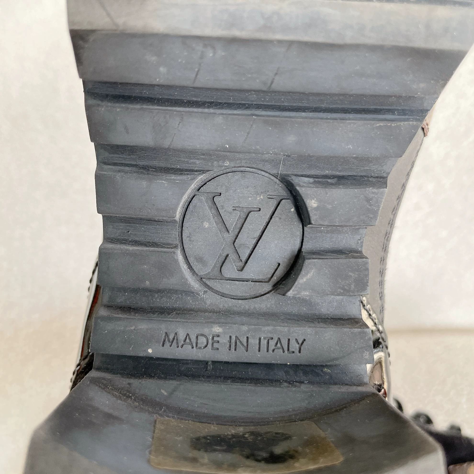 Louis Vuitton LV Monogram colorblocked suede martens boots 37.5 EU Size US 6.5 / IT 36.5 - 8 Thumbnail