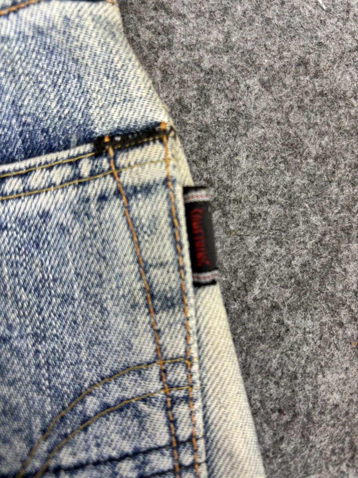 Edwin 💥Thrashed💥Vintage Edwin Wide Baggy Selvedge Denim F974 Size US 26 / EU 42 - 12 Thumbnail