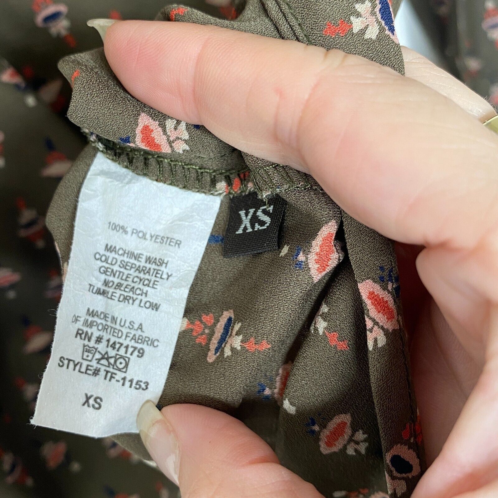 Other Alison Joy Faux-Wrap Brown Floral Long Sleeve Blouse XS Size XS / US 0-2 / IT 36-38 - 7 Thumbnail