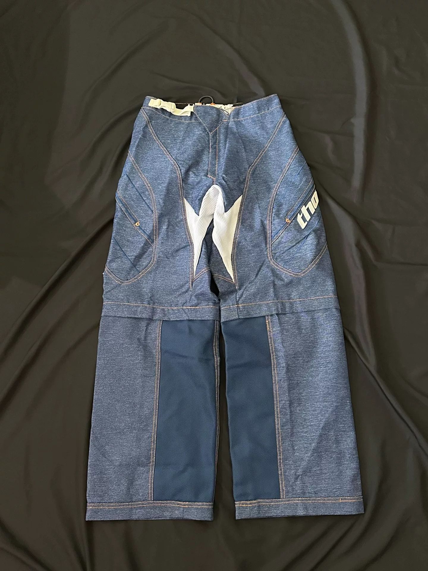 Vintage Vintage 90s Moto Cropped Jeans Size US 31 - 1 Thumbnail