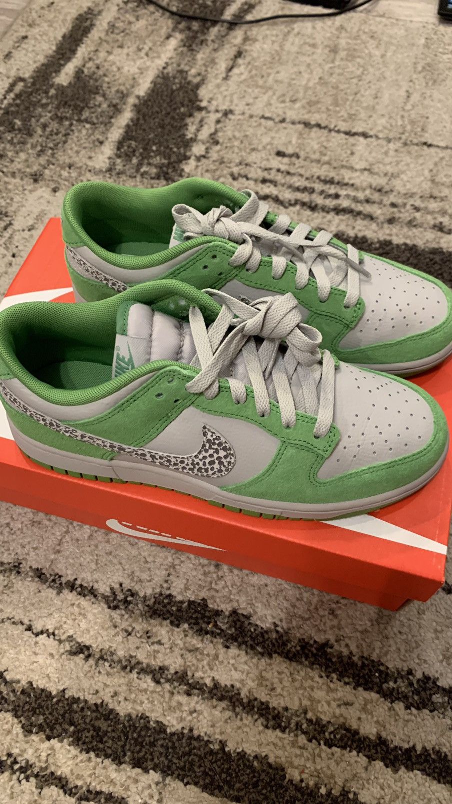 image of New Nike Dunk Low As Safari Swoosh Chlorophyll Green Size 39 Shoes, Men's