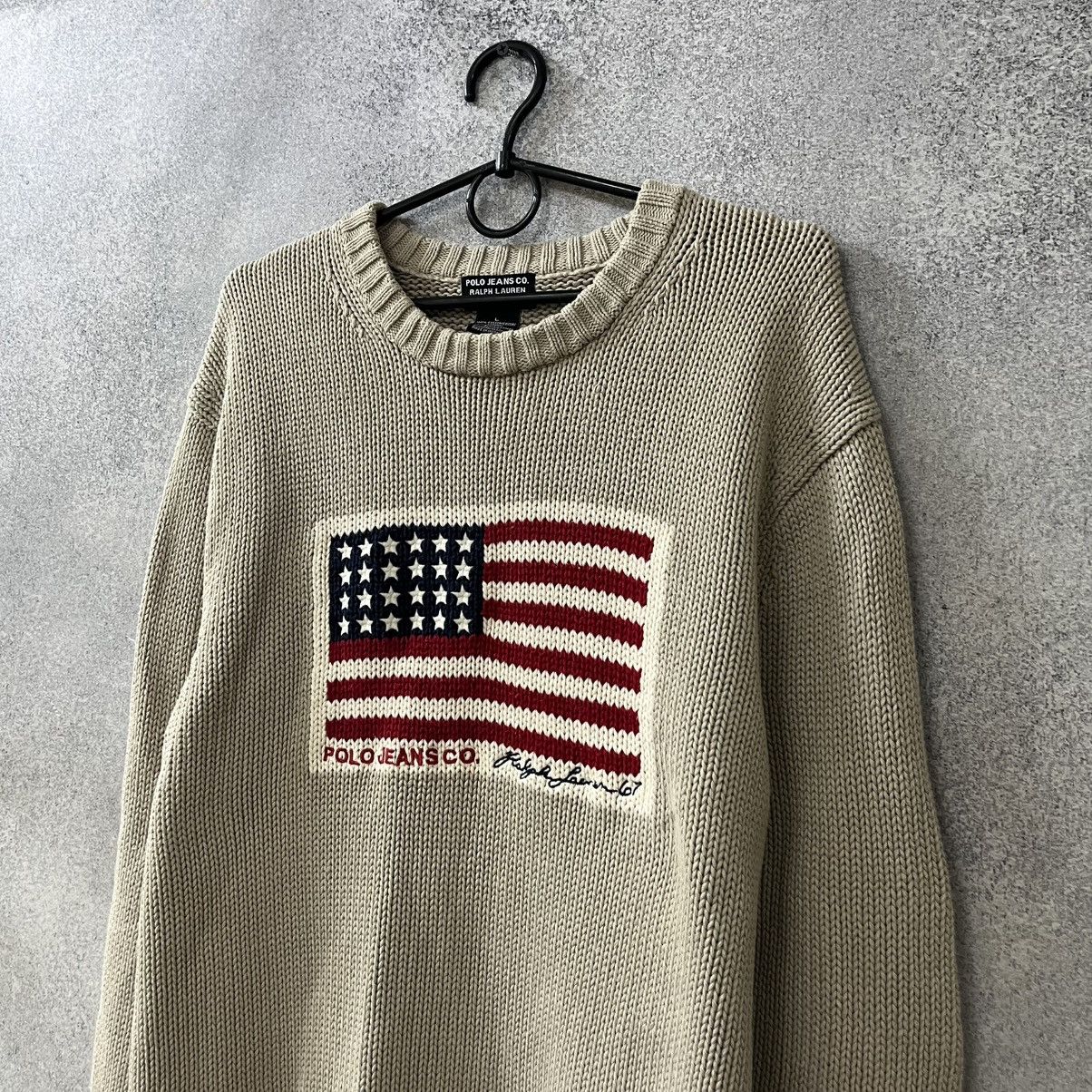 Polo Ralph Lauren Polo Ralph Lauren Sweater USA flag vintage Size US L / EU 52-54 / 3 - 2 Thumbnail