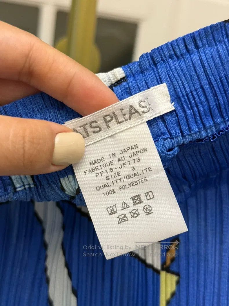 Issey Miyake Issey Miyake size:3 Blue Wave Straight - Leg Wide - Leg Pa Size 31" - 5 Thumbnail