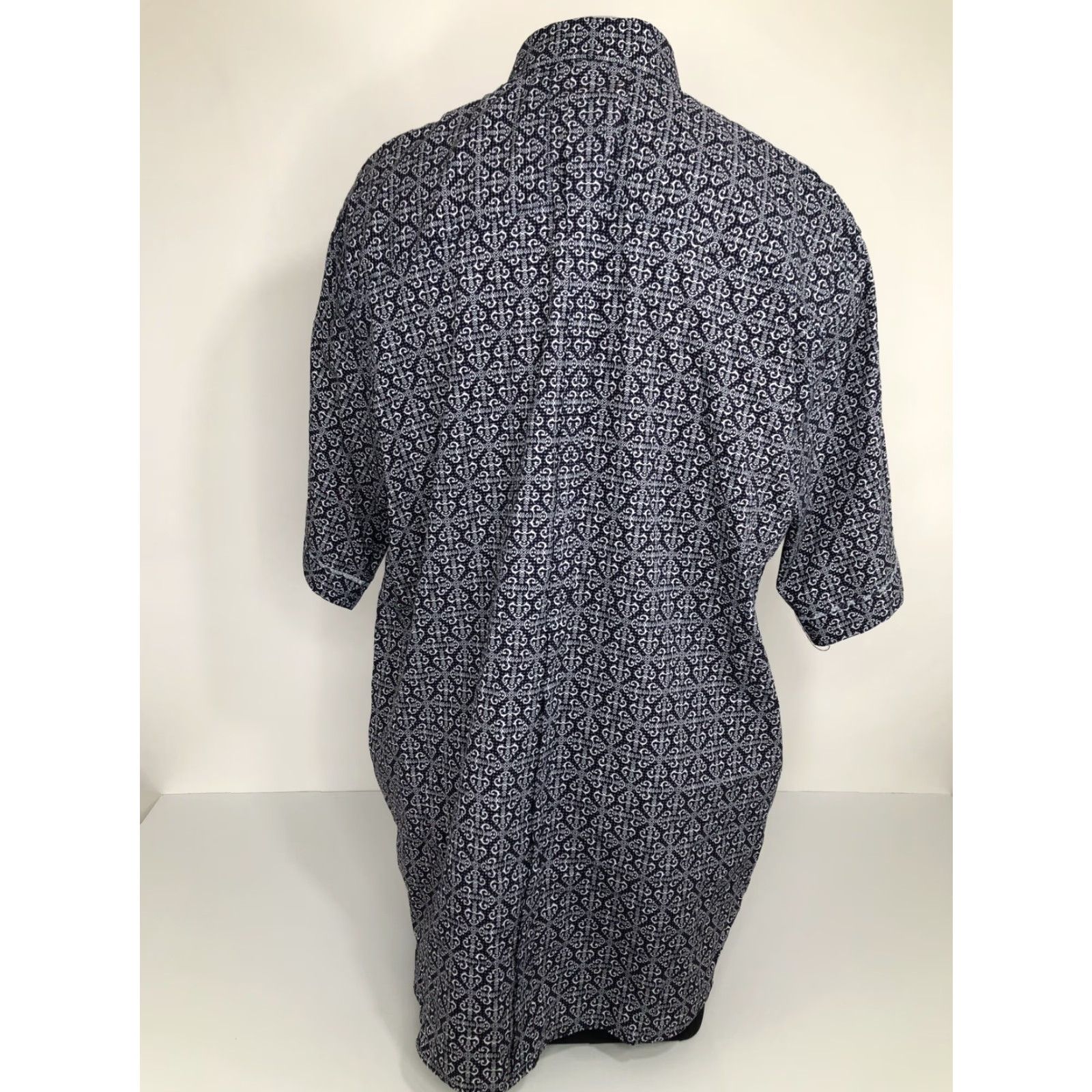Vintage BOGOSSE Shirt Paisley 1XLT Big & Tall Button-Up Short Sleeve Purple Black White Men EXCELLENT Size US XL / EU 56 / 4 - 4 Thumbnail