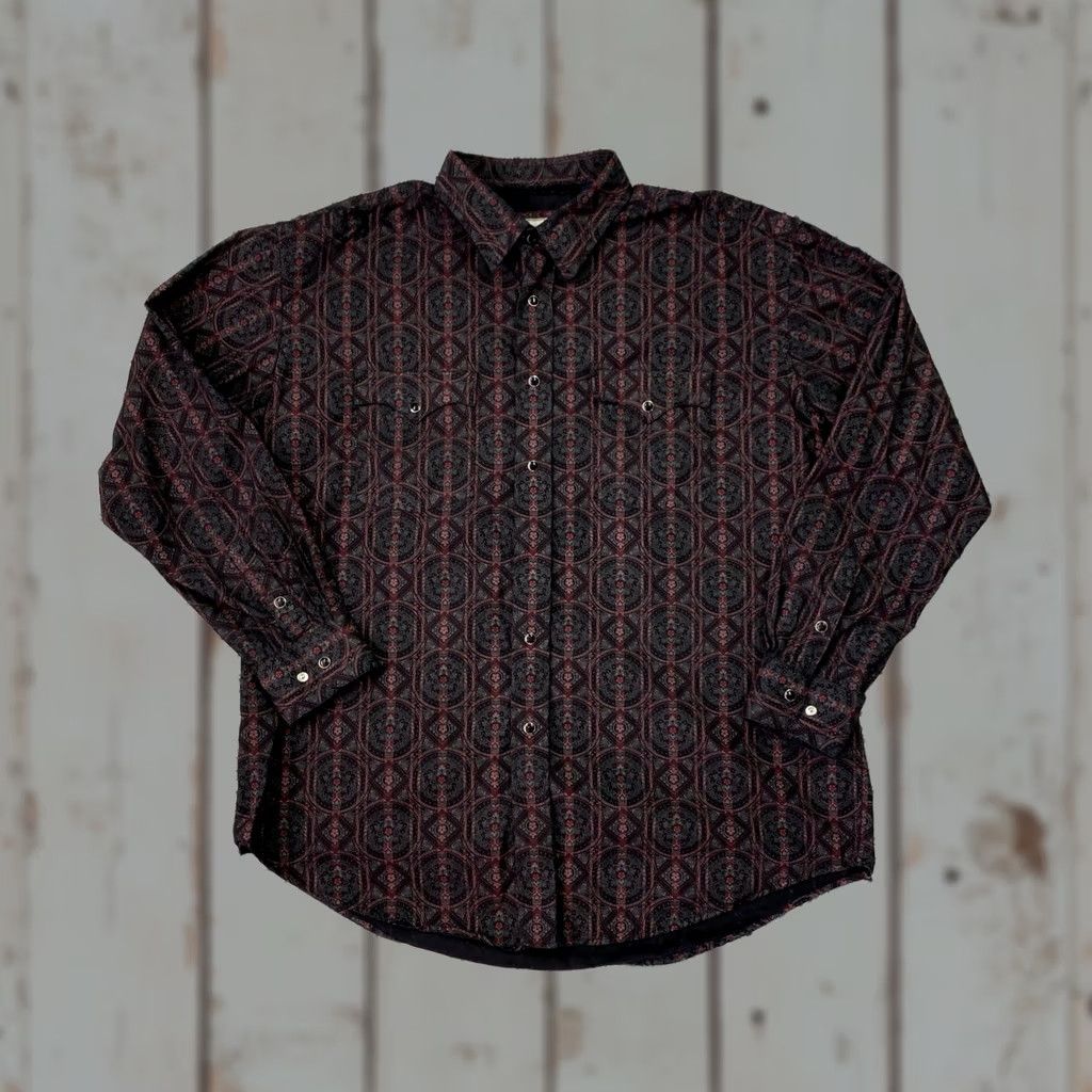 Vintage VINTAGE Panhandle Rough Stock Shirt Pink Paisley Western Pearl Snap Long Sleeve Mens XL Size US XL / EU 56 / 4 - 1 Thumbnail
