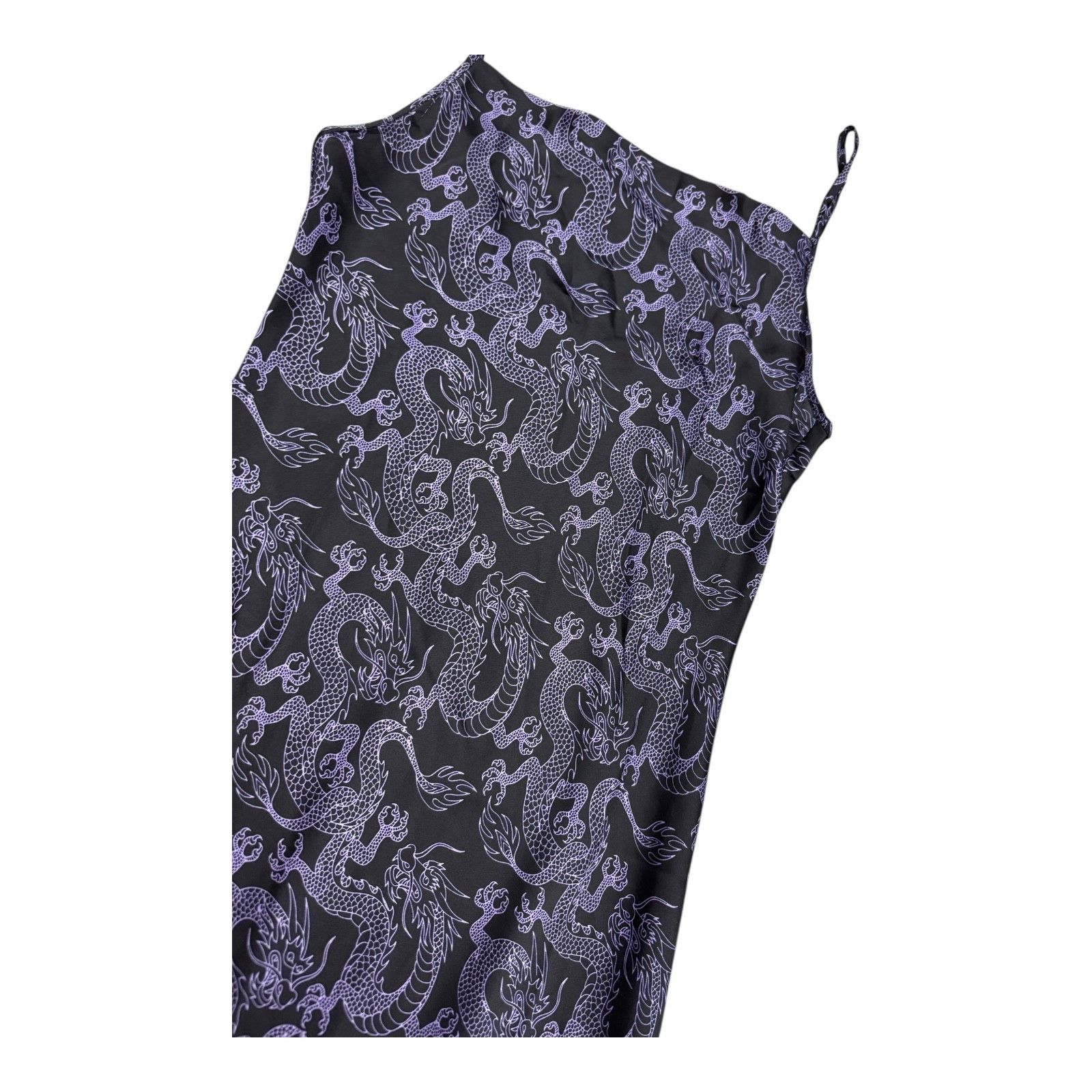 Other ARDENE Dragon Print Shiny Faux Silk Satin Slip Dress Medium Size M / US 6-8 / IT 42-44 - 3 Thumbnail