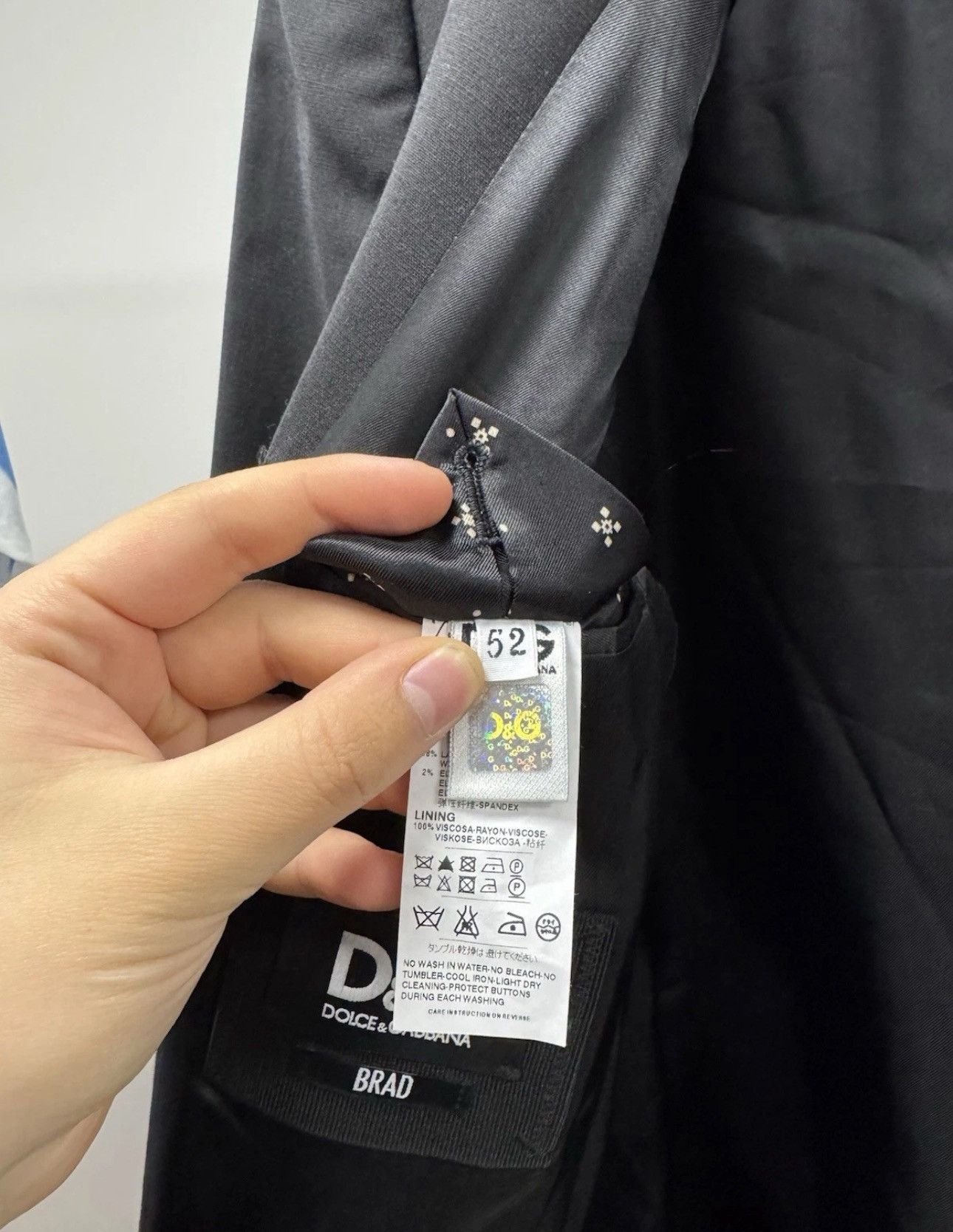 Designer × Dolce & Gabbana Dolce&Gabbana Brad Luxury Blazer Jacket Made in Italy Size 52R - 7 Thumbnail