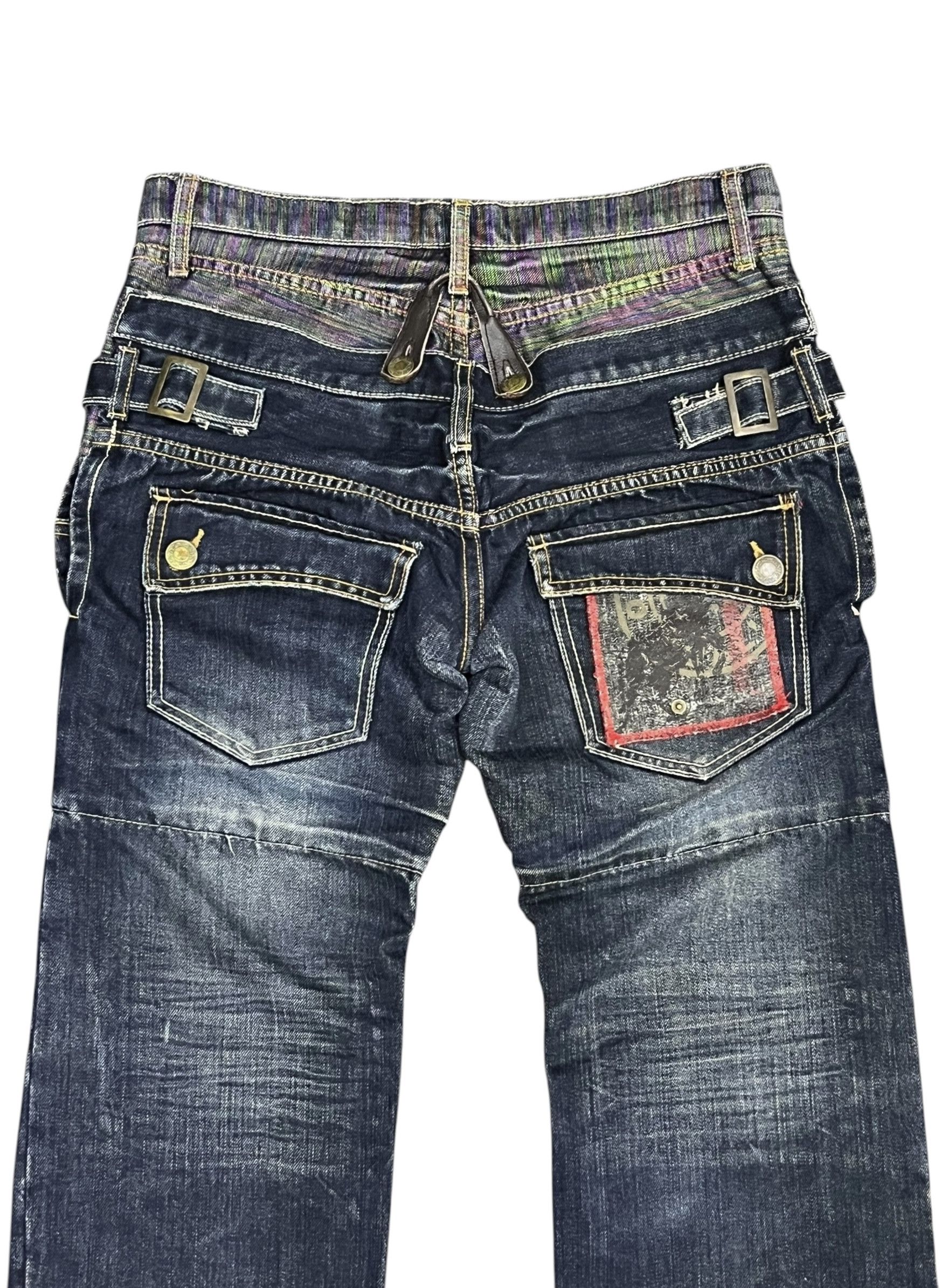 Real Japan Blues Gumu Int'l Grunge Hybrid Double Waist Jeans W31 Rare Size US 31 - 12 Thumbnail
