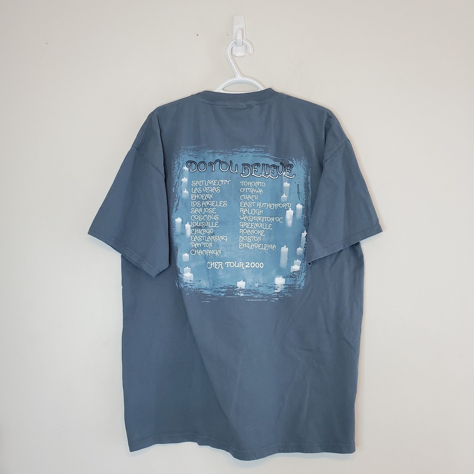 Vintage Vintage 2000 Cher Do You Believe Tour Shirt Blue Size XL Size US XL / EU 56 / 4 - 2 Thumbnail