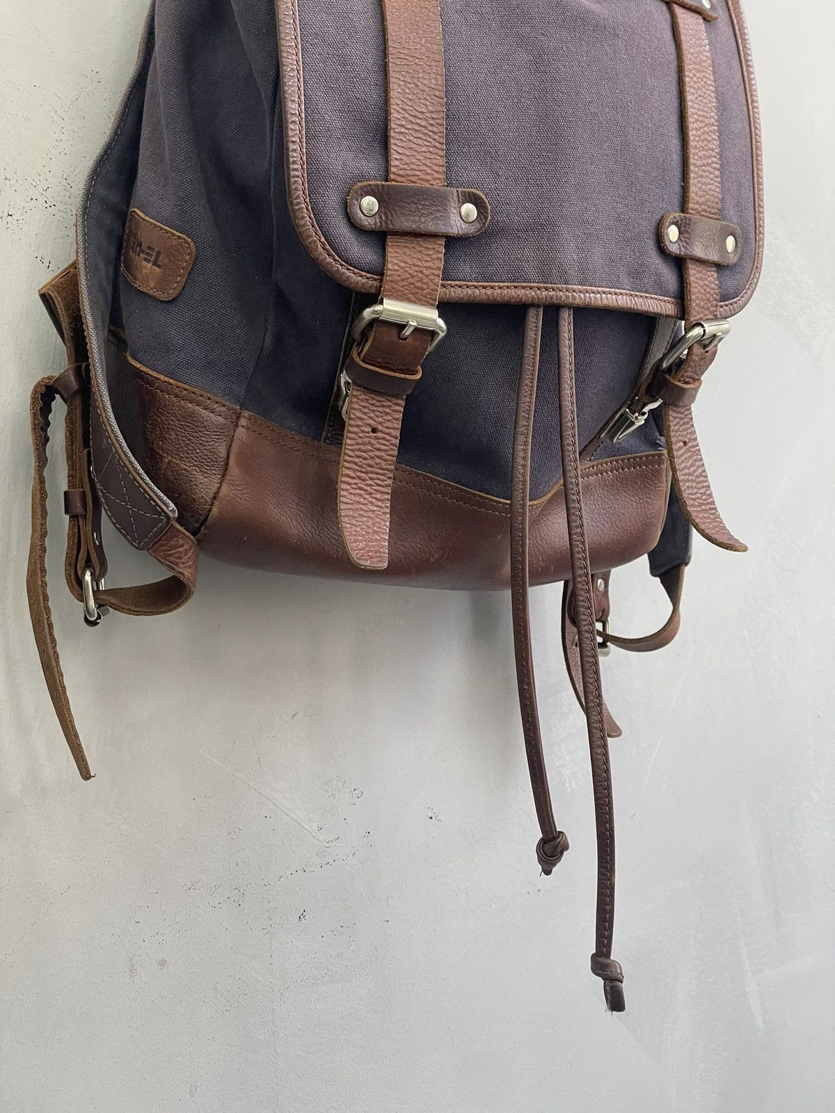 Japanese Brand Rare leather/canvas bag pack utility japanese style diesel Size ONE SIZE - 3 Thumbnail