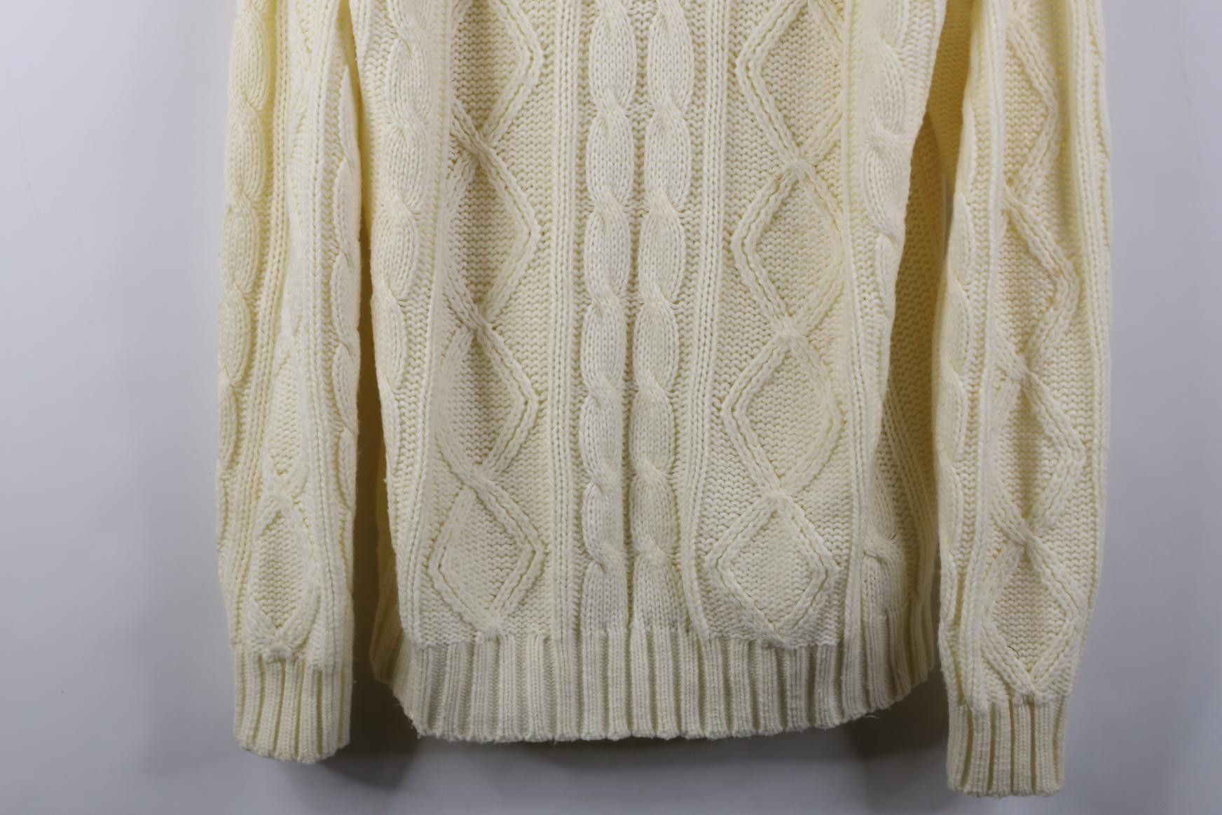 Vintage Vintage 70s Streetwear Chunky Fisherman Henley Sweater Size US L / EU 52-54 / 3 - 3 Thumbnail