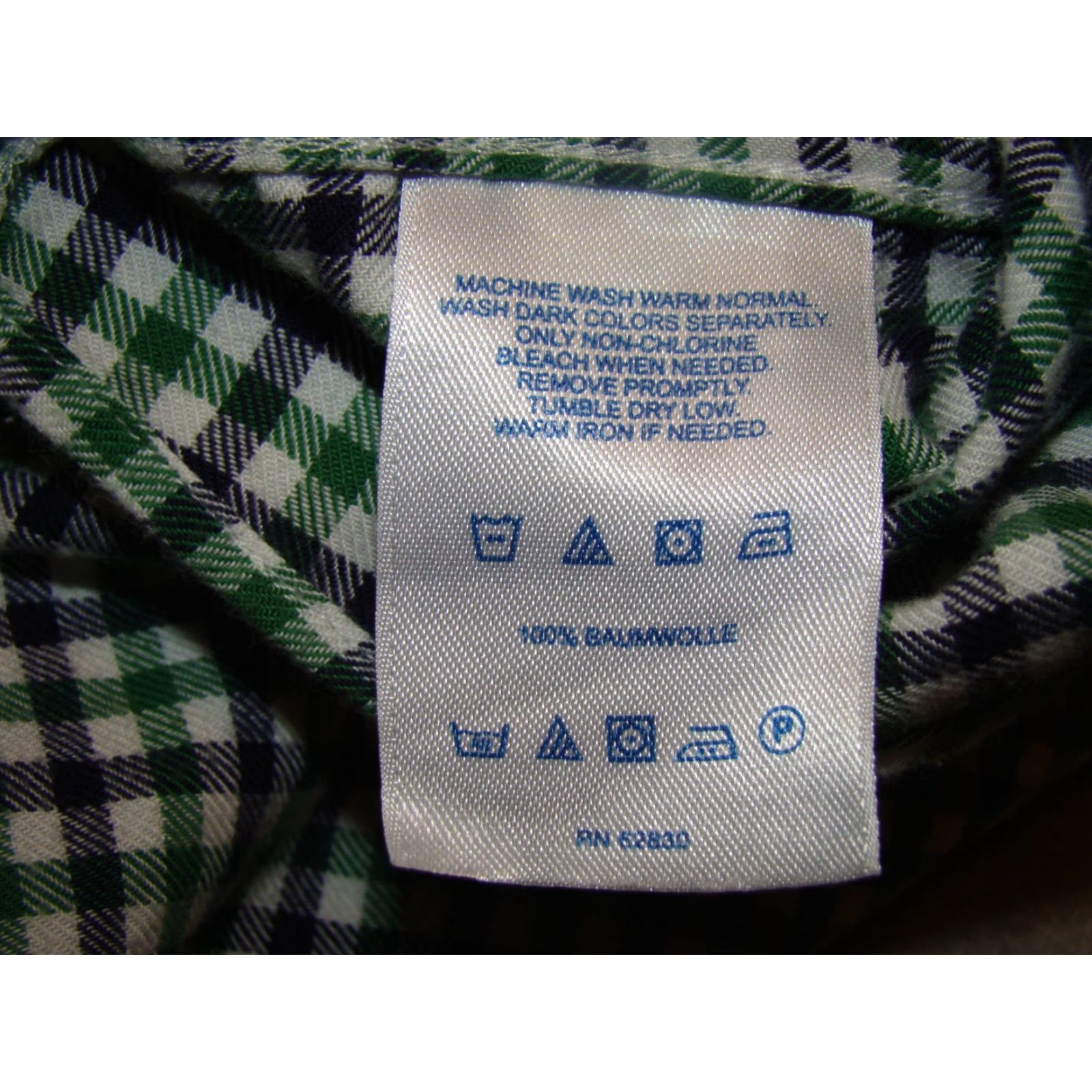 Lands' End Lands' End Mens Button-Up Shirt Plaid Green Blue 100% Cotton Traditional Fit Long Sleeve Button-Down Collar 17.5 34 Regular Vintage: No Size US XXL / EU 58 / 5 - 5 Thumbnail