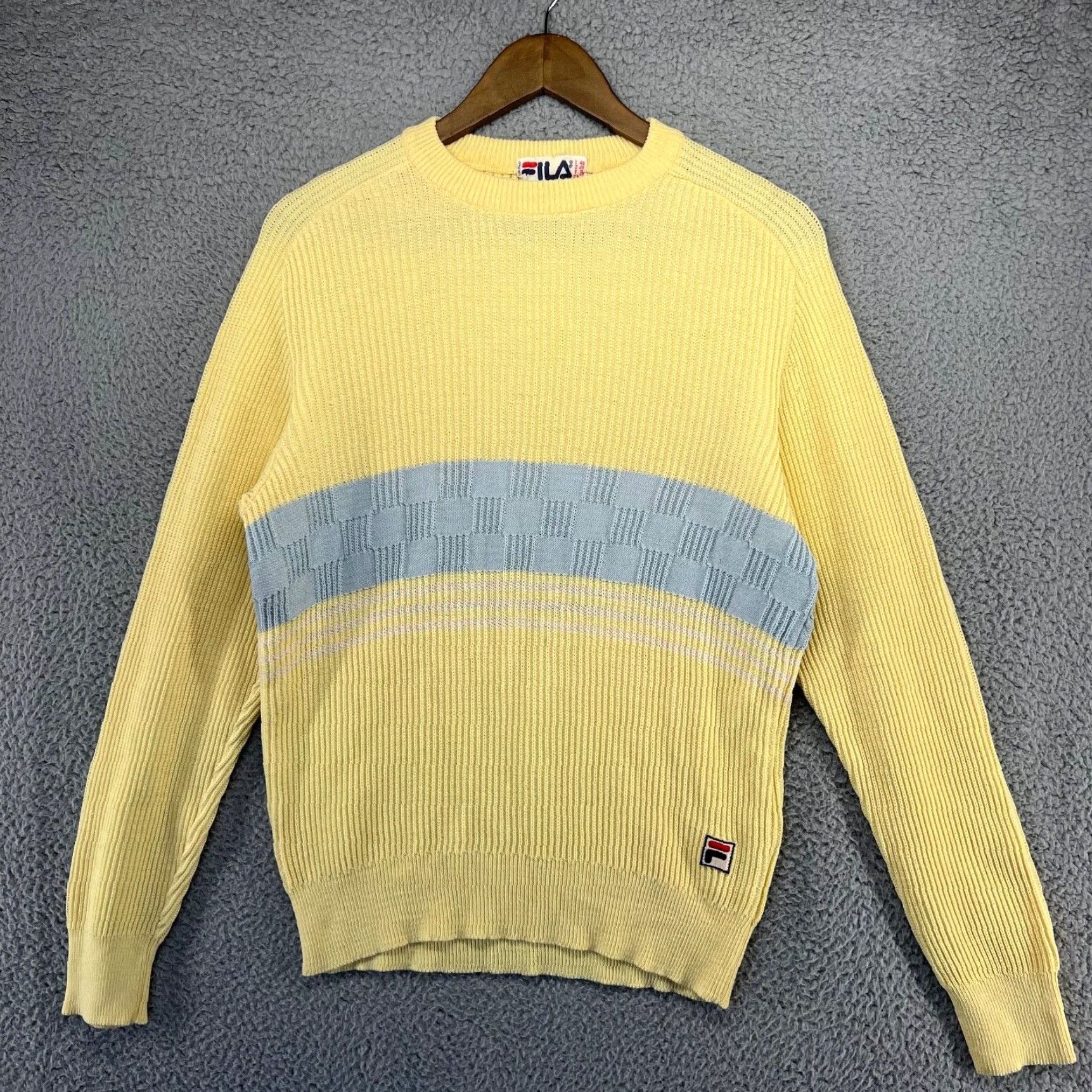 Yellow fila sweater hotsell