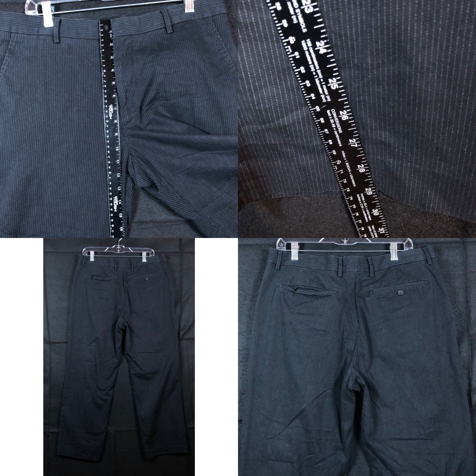 Banana Republic Banana Republic Mens Pants Black Pinstriped Chino Straight Leg Stretch 36x30 Size US 36 / EU 52 - 8 Thumbnail