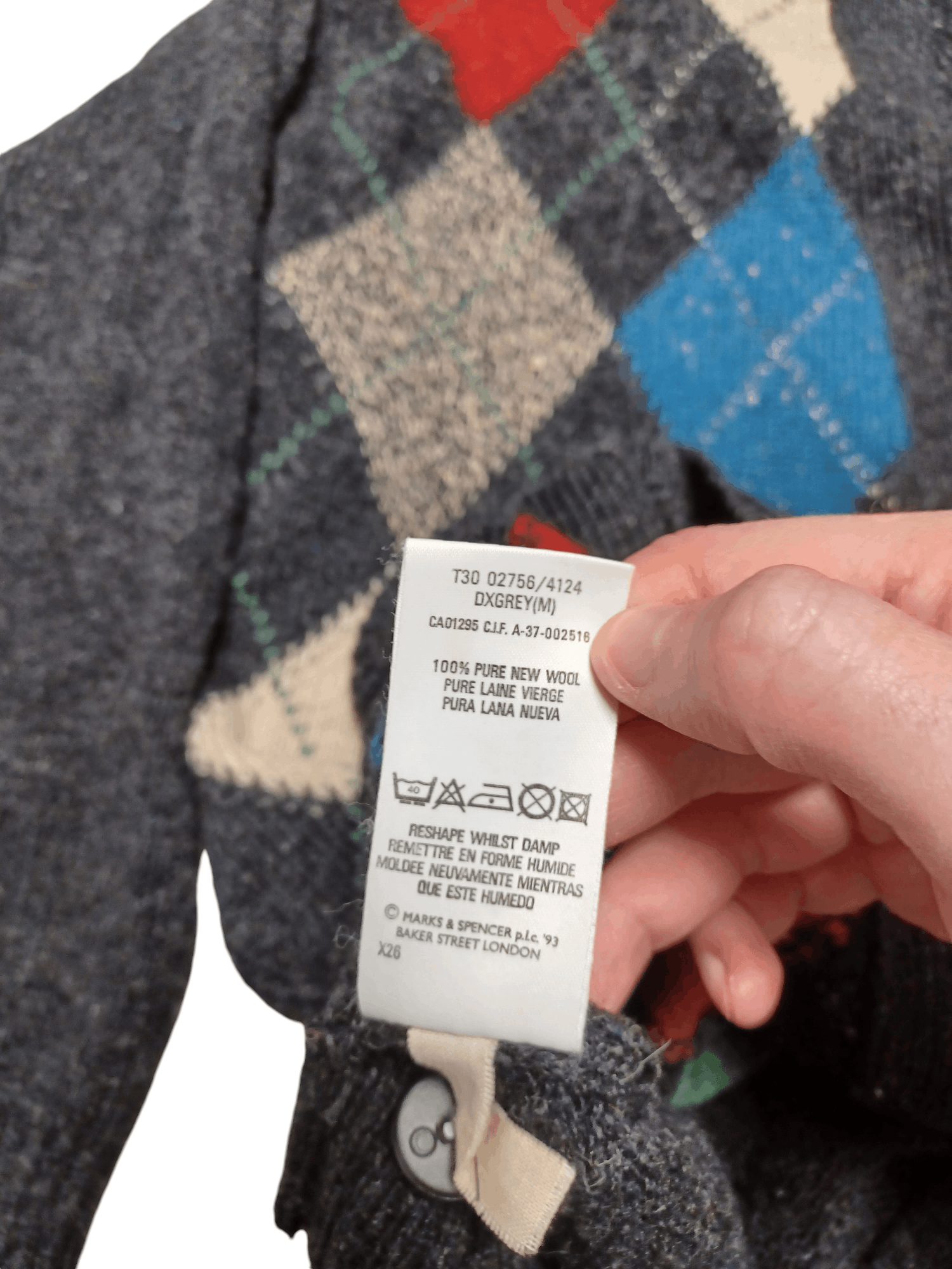 Other 100% PURE NEW WOOL VINTAGE 90S OLDMONEY CARDIGAN MADE IN UK Size US M / EU 48-50 / 2 - 5 Thumbnail