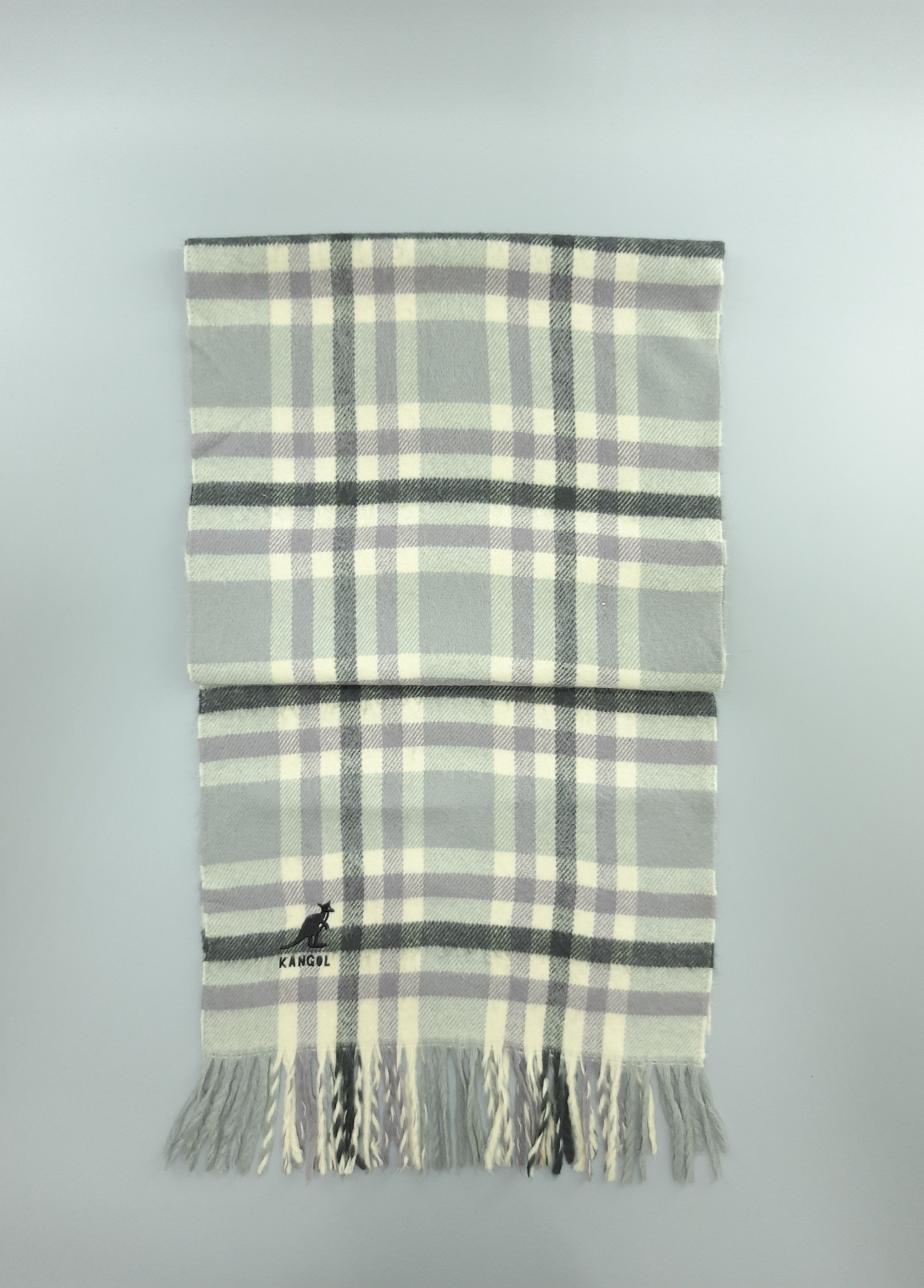Kangol Tartan Pattern Scarf / Muffler / Wool - MFA177