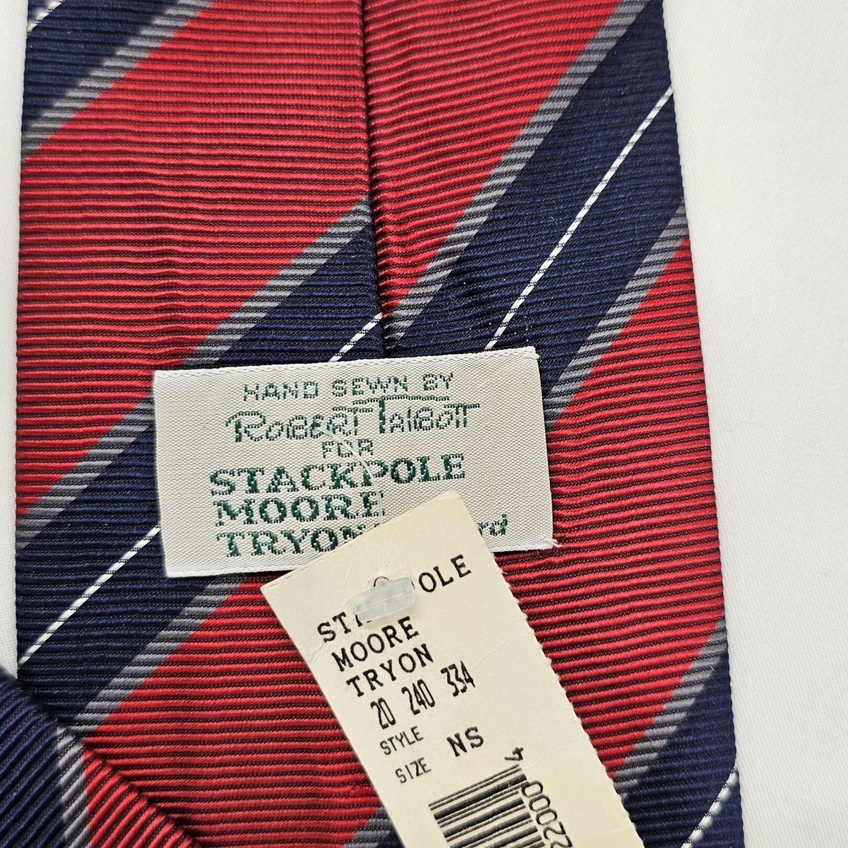 Robert Talbott NWT Robert Talbott Necktie Red Blue Stripe Ribbed Silk Tie USA 55X3.75 Men Tie Ribbed Silk Stripe NWT Classic Red/Blue USA Mens Silk Tie Tie Size ONE SIZE - 6 Thumbnail