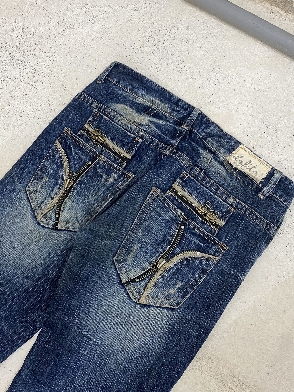 If Six Was Nine × Japanese Brand × Le Grande Bleu (L.G.B.) Lolita Japan Yoshimoto Nara Whisker Washed Zipper Pocket Size US 34 / EU 50 - 12 Thumbnail