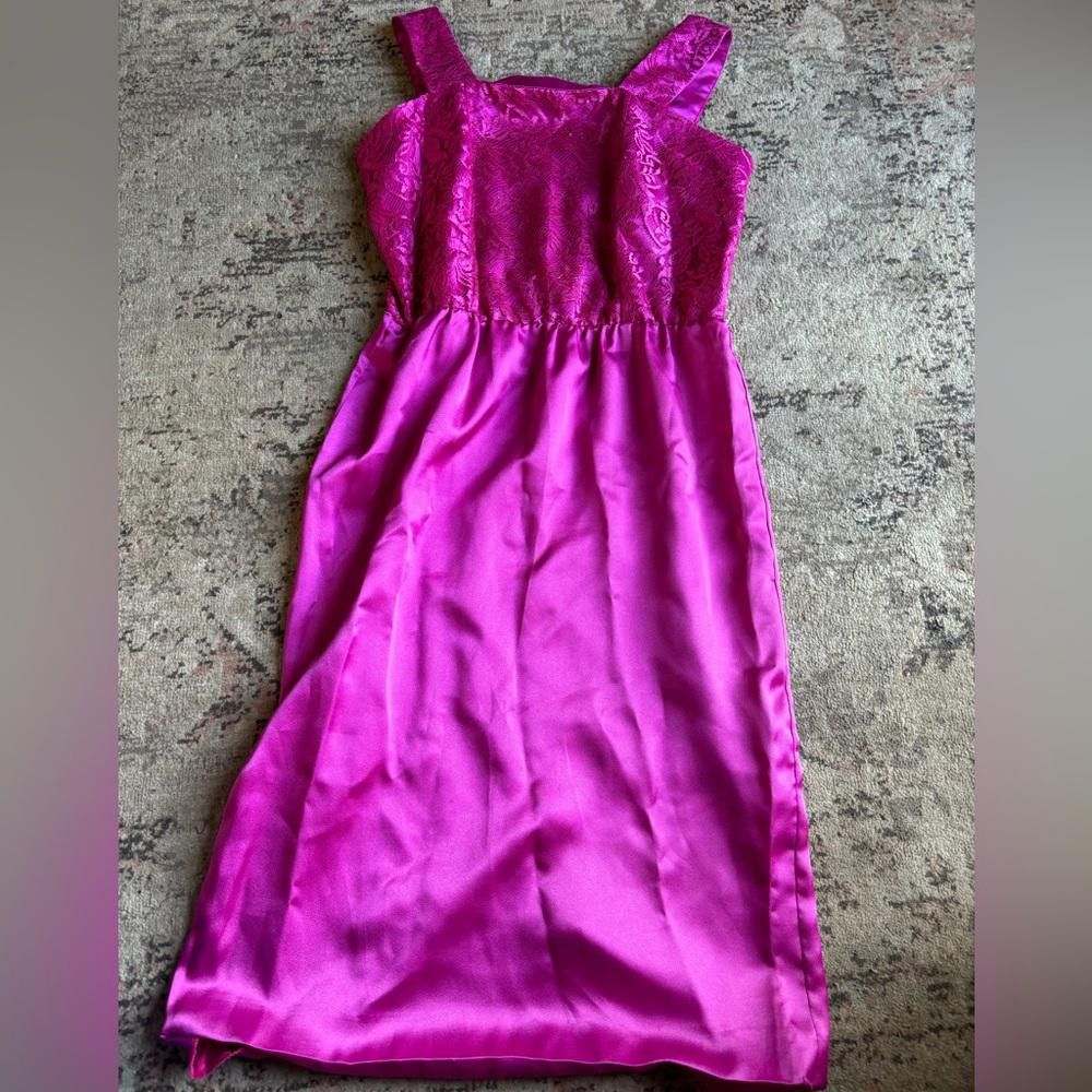 Designer Vintage Florentine Pink Two-Piece Dress and Blazer Size XL / US 12-14 / IT 48-50 - 3 Thumbnail