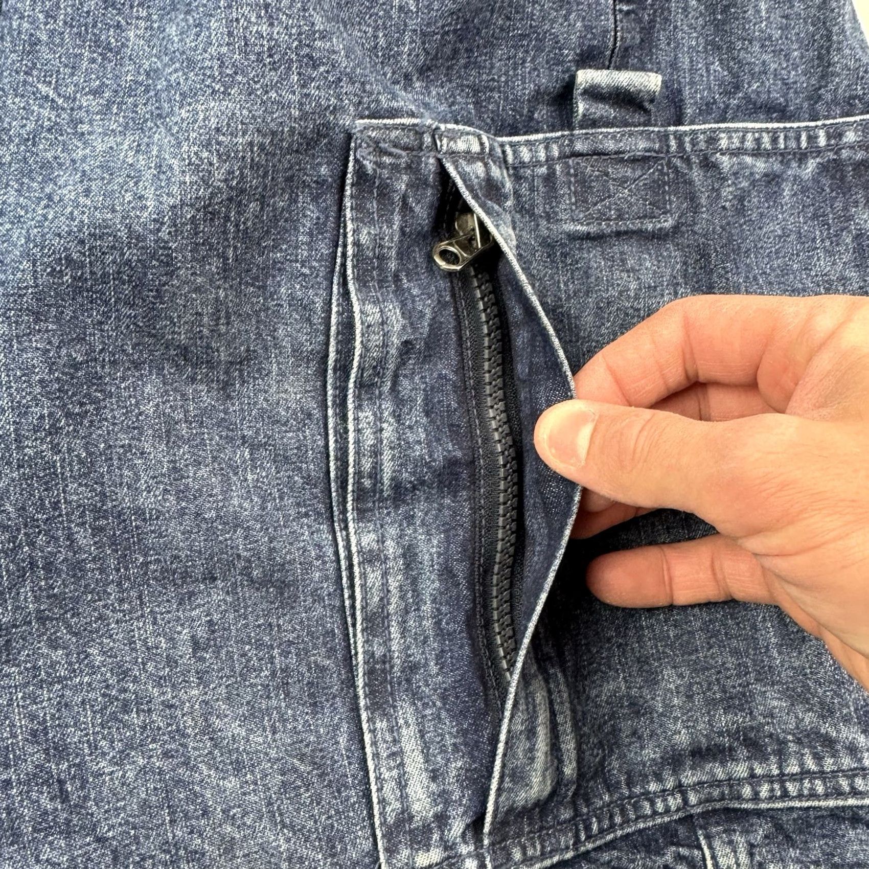 Denime VINTAGE Coliseum Cargo Jean Shorts Mens Denim 32 Blue 90s Hip Hop Grunge Y2K Relaxed Baggy Casual Size US 32 / EU 48 - 6 Thumbnail