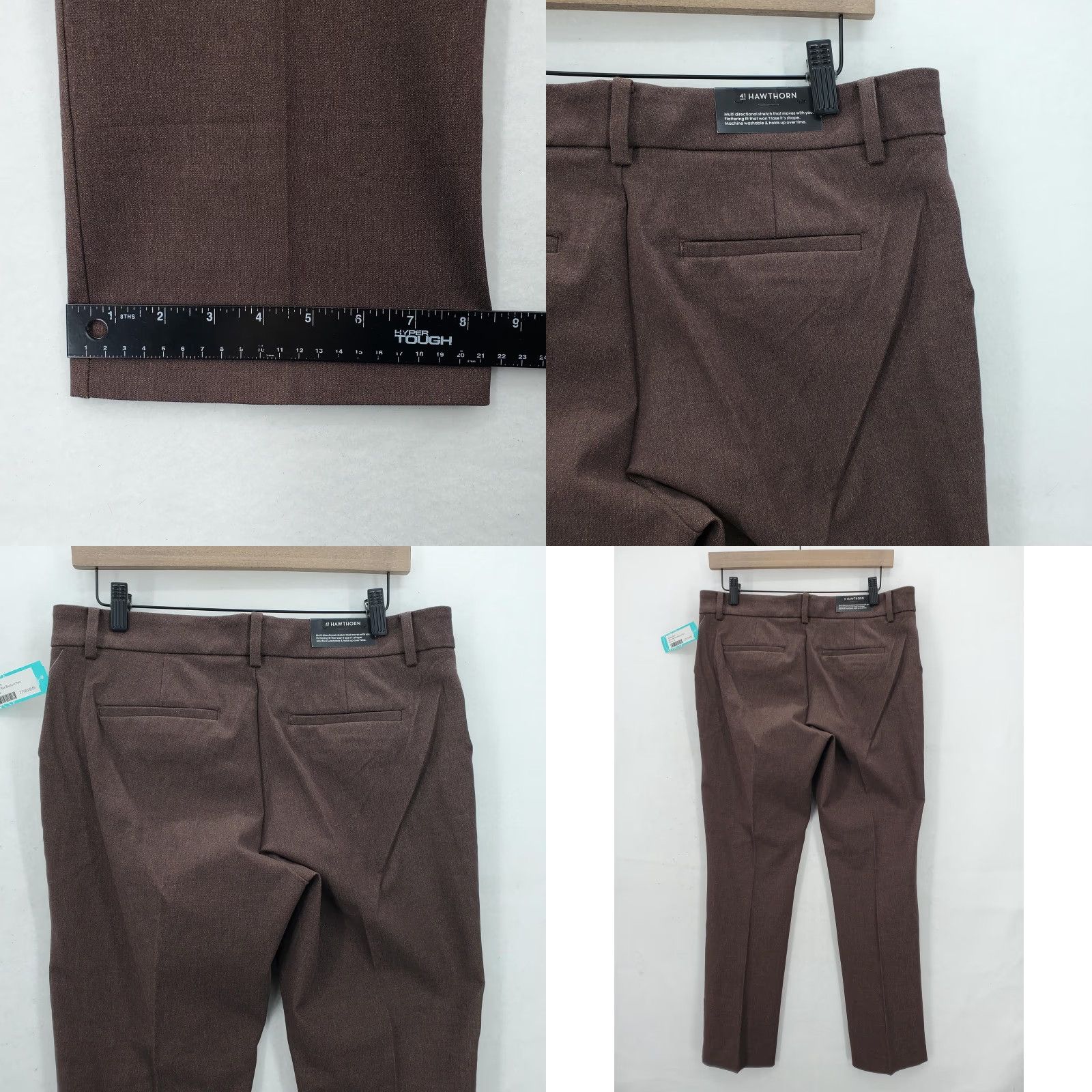 Vintage 41 Hawthorn Becca Mid Rise Bootcut Pants Womens 8 Brown Stretch Stitch Fix NWT Size 30" / US 8 / IT 44 - 9 Thumbnail