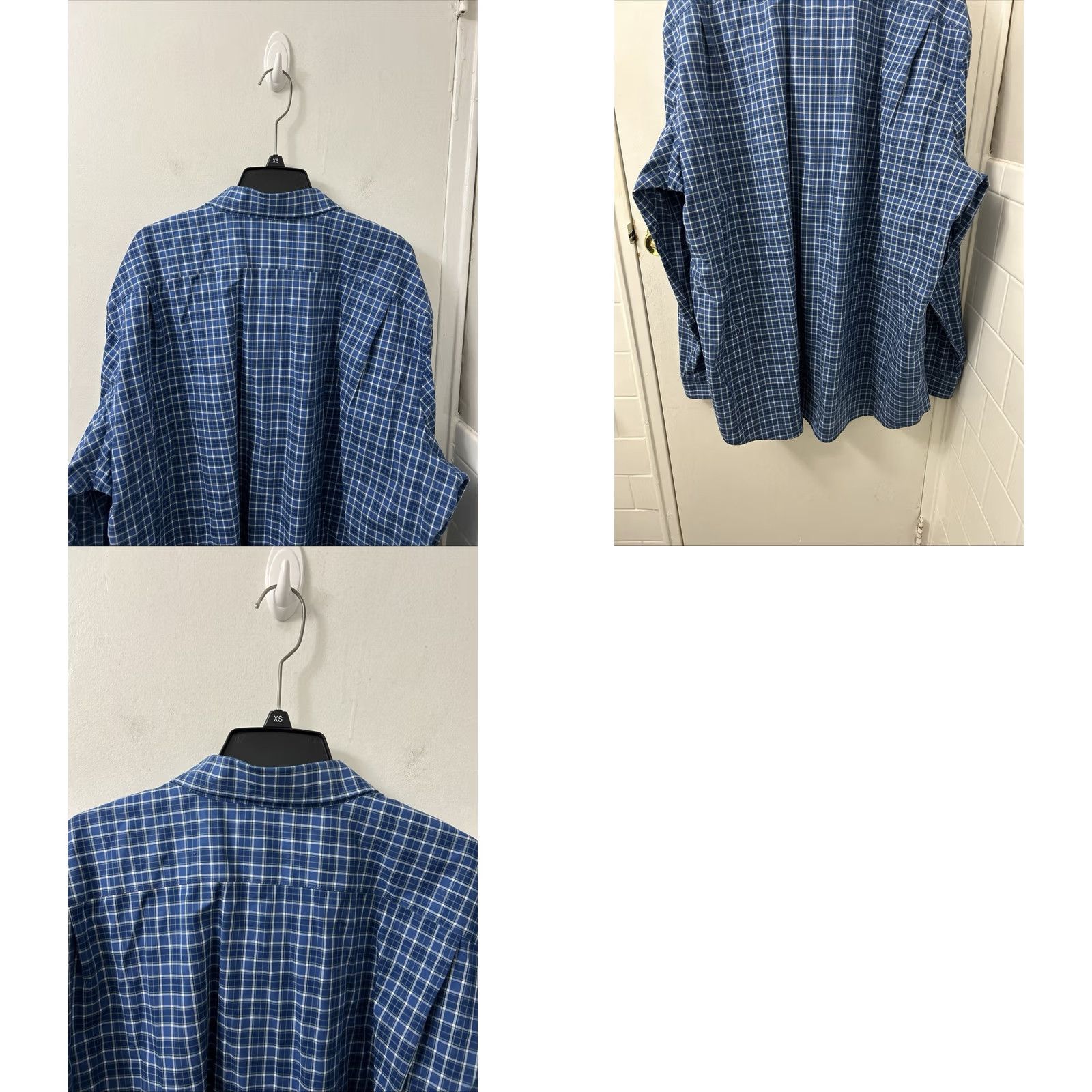 Vintage LL Bean Kennebunk Sport Shirt Mens 2XL Blue Plaid Traditional Fit L/S Button-Up Casual Workwear Preppy 100% Cotton Plaid Size US XXL / EU 58 / 5 - 8 Thumbnail