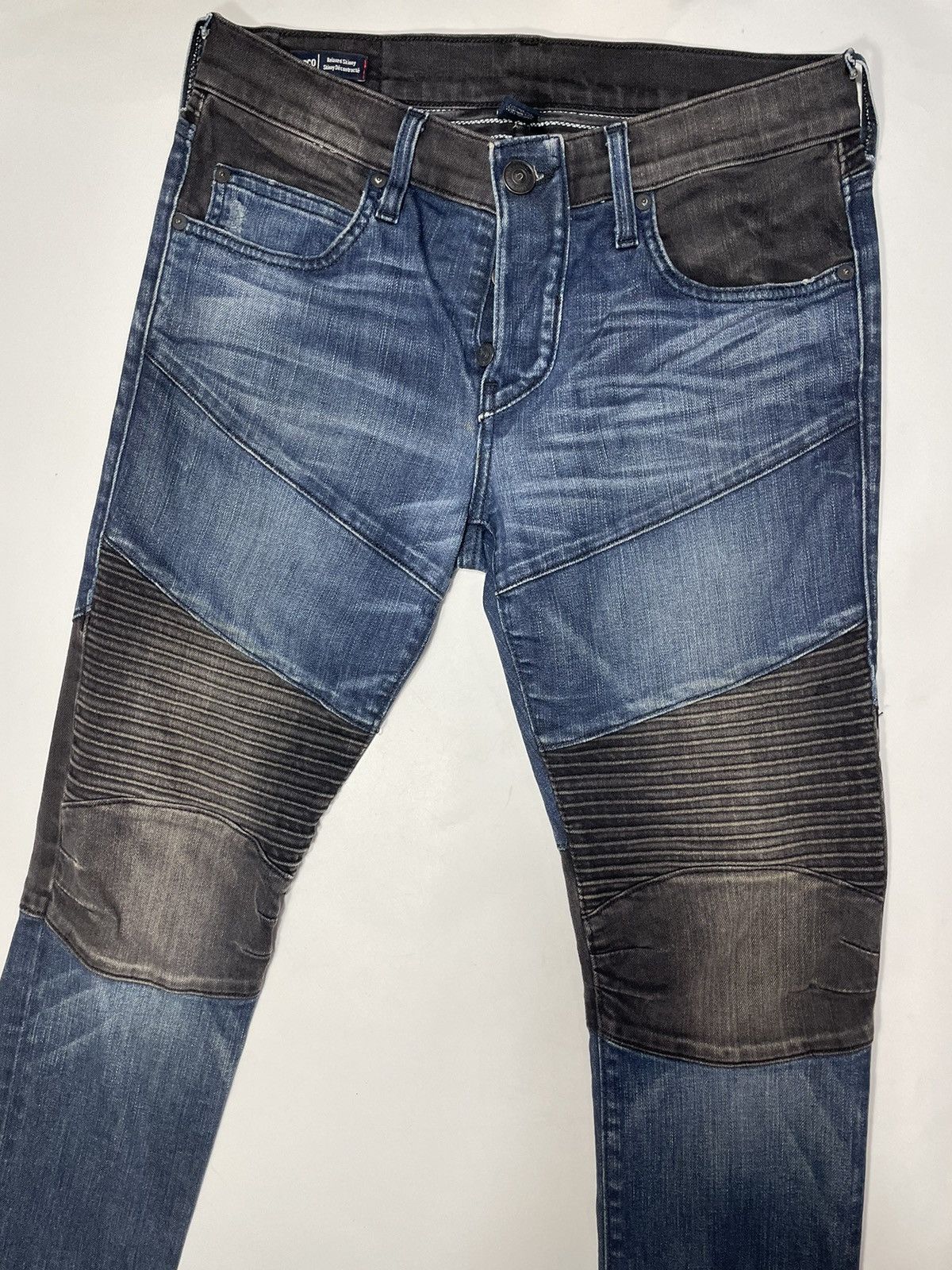 True Religion Vtg True Religion Rocco ripstop distress biker denim skinny Size US 28 / EU 44 - 6 Thumbnail