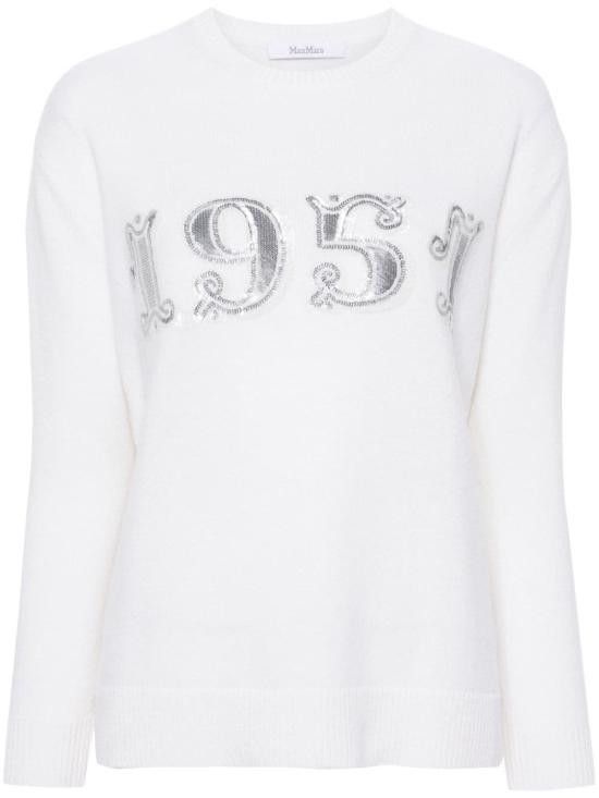 Max Mara MAX MARA Women Sweater 21366222600 044 White Size L / US 10 / IT 46 - 1 Thumbnail
