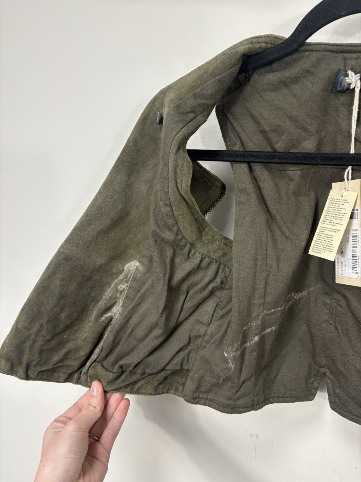 Diesel Diesel L-Zoe NWT Women’s Khaki Suede Goat Leather Vest Gilet Size XS / US 0-2 / IT 36-38 - 12 Thumbnail