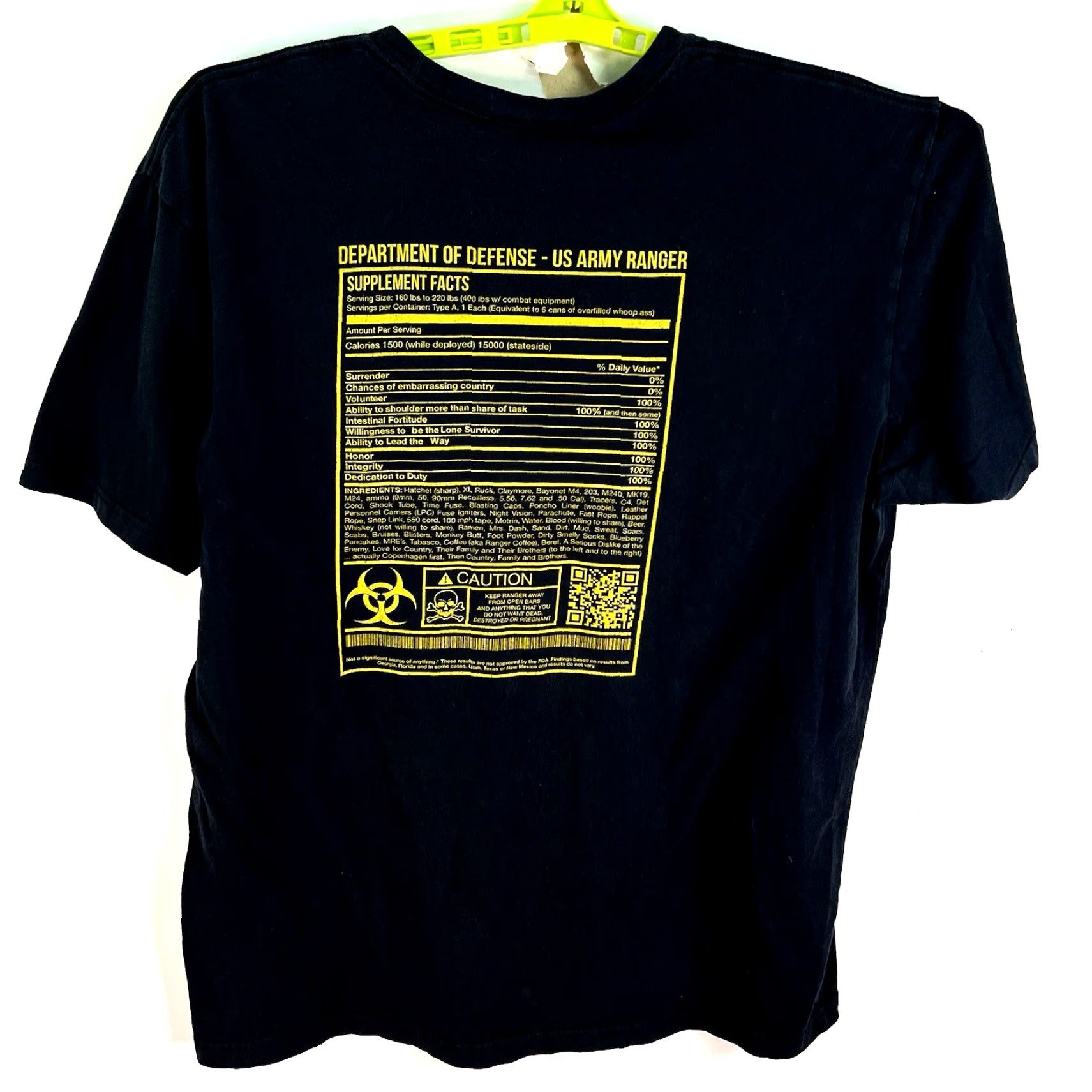 Vintage VINTAGE US Army Ranger DOD T-Shirt Mens Large Black Graphic Print Soldier Aquaman Crew Neck Short Sleeve Casual Size US L / EU 52-54 / 3 - 2 Thumbnail