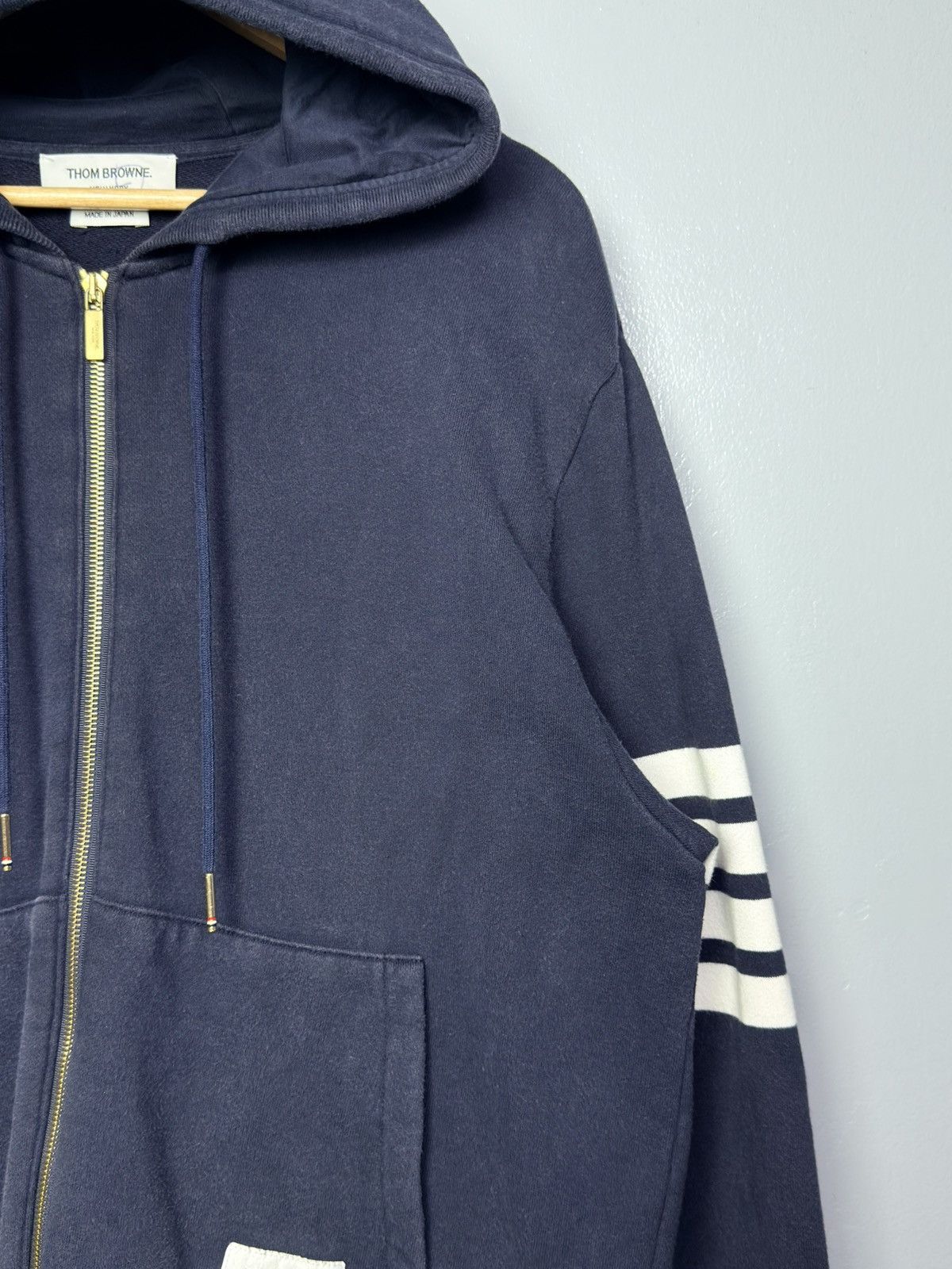 Thom Browne Thom Browne 4-Bar Zip-Up Hoodie Size US XL / EU 56 / 4 - 2 Thumbnail