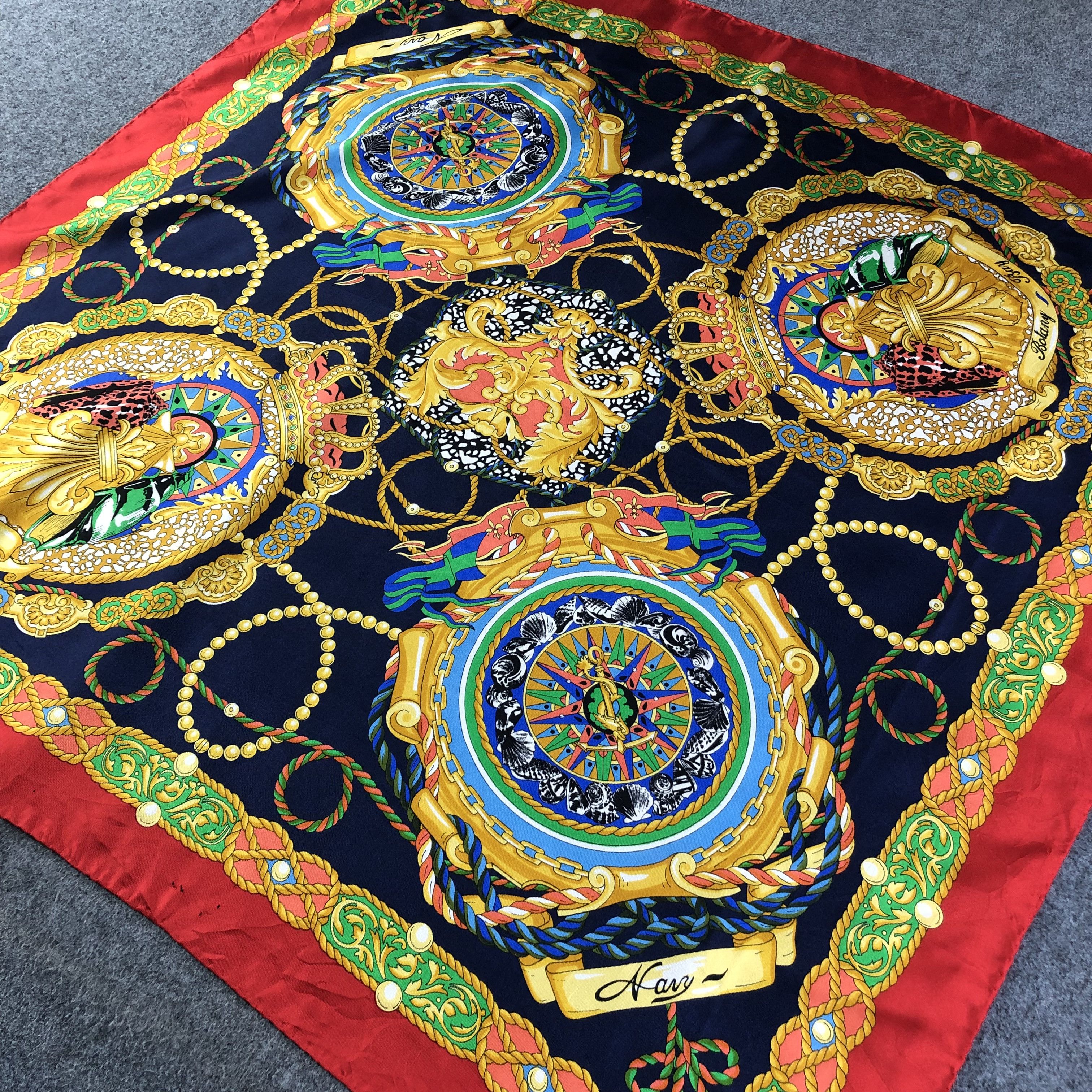 Vintage Vintage Massenz Roma Luxury Silk Scarf M485 Size ONE SIZE - 2 Thumbnail
