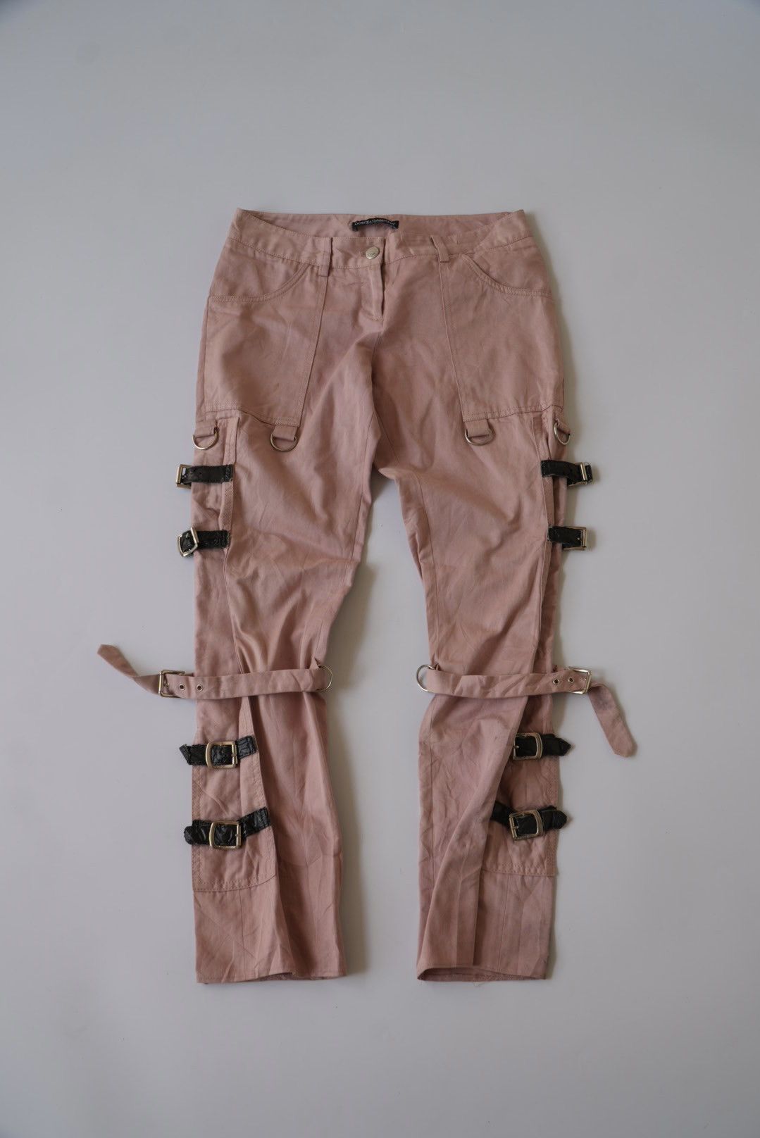 Dolce & Gabbana Dolce & Gabbana S/S 2003 “Sex & Love” Pink Bondage Pants Size 26" / US 2 / IT 38 - 1 Thumbnail