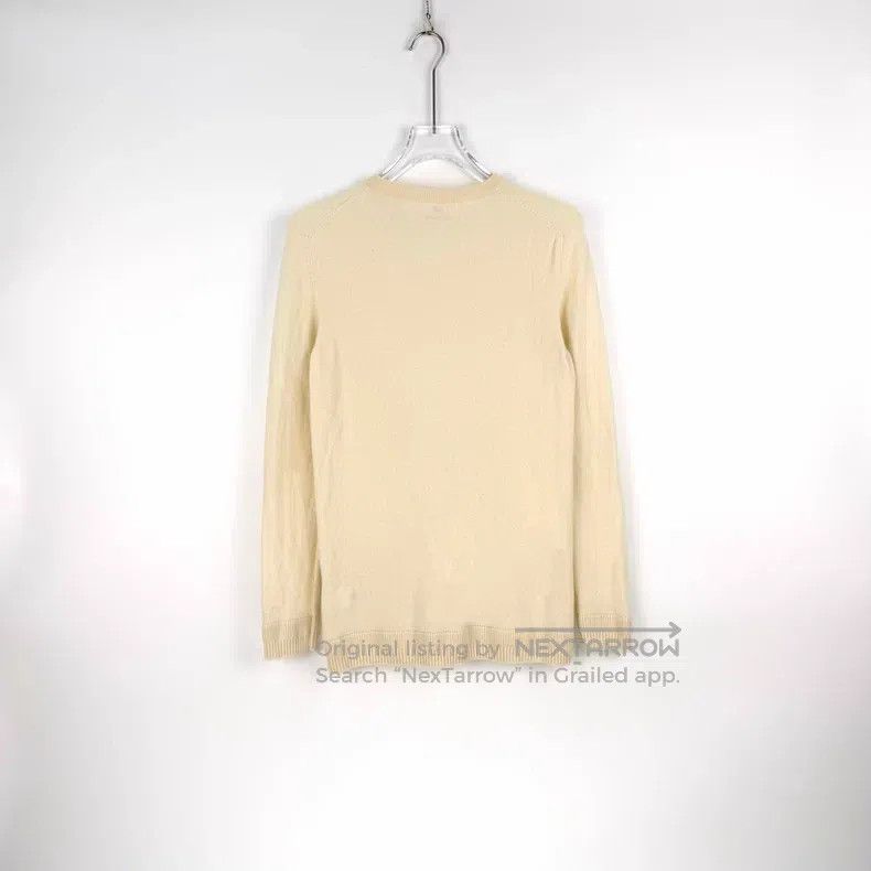 Hermes Hermes Off-White Metal Logo Cashmere Sweater Size XS / US 0-2 / IT 36-38 - 4 Thumbnail