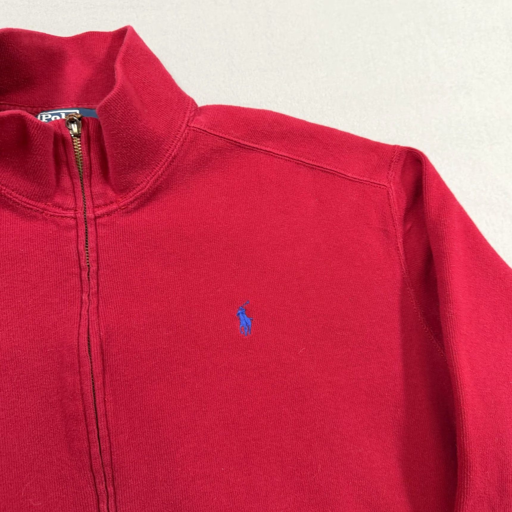 Polo Ralph Lauren Polo Ralph Lauren Sweater Mens XL Red Full Zip Mock Neck Knit Pony Logo Size US XL / EU 56 / 4 - 2 Thumbnail
