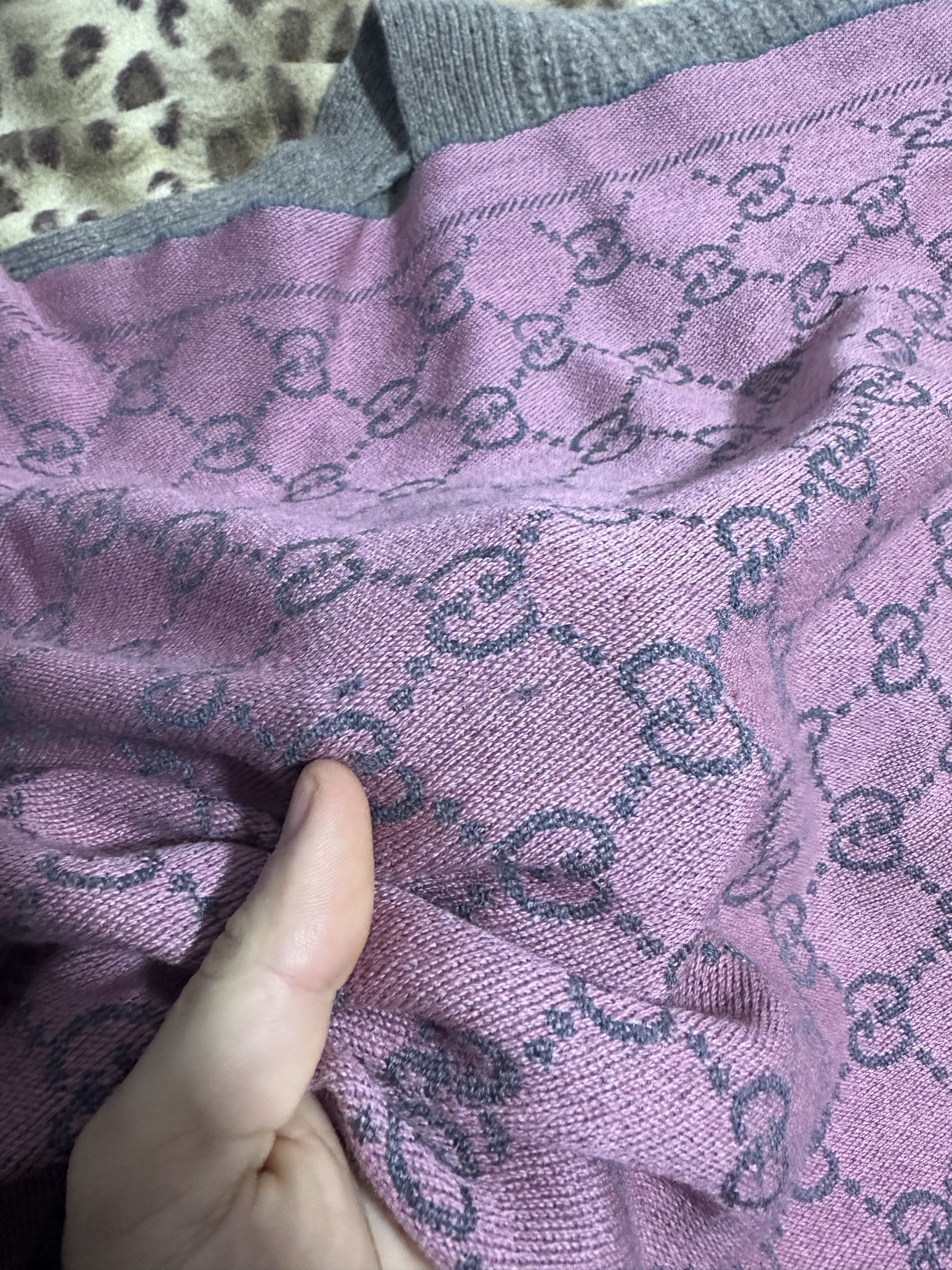 Gucci Gucci GG Jacquard Wool Scarf Shawl Wrap Reversible 160x44cm Size ONE SIZE - 8 Thumbnail