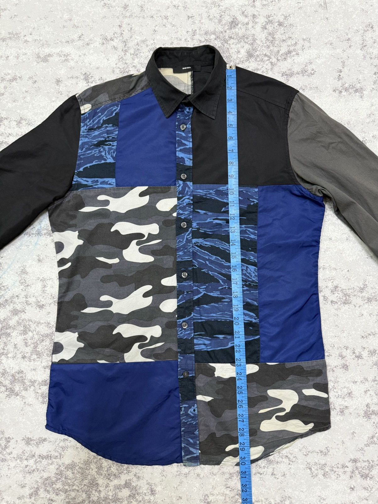 Diesel DIESEL PATCHWORK CAMO DESIGN STYLE BUTTON UP SHIRT Size US M / EU 48-50 / 2 - 21 Thumbnail