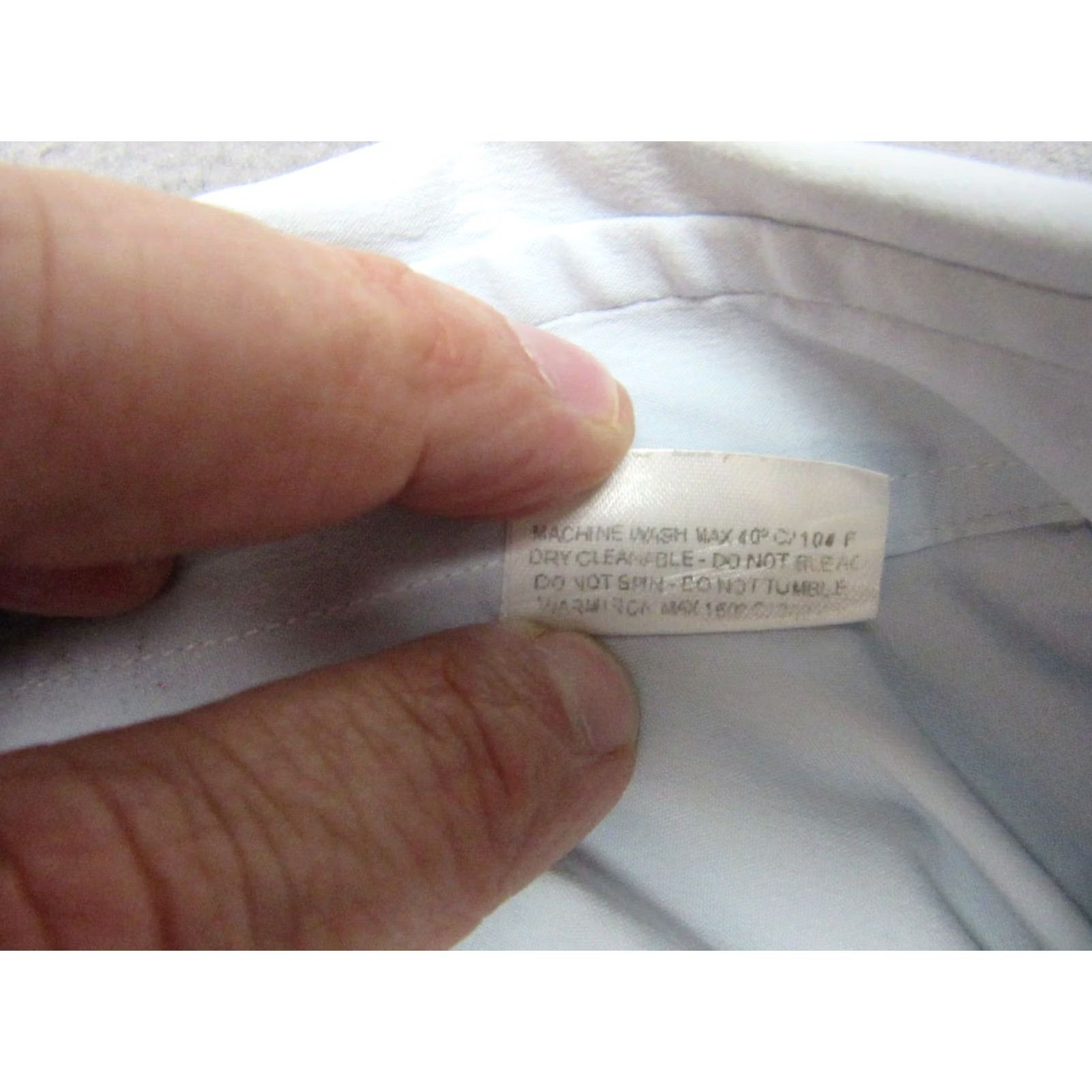 Ermenegildo Zegna Ermenegildo Zegna Dress Shirt Mens 2XL Blue Solid Office Formal Career 17/43 Angle Cuff Size 48R - 6 Thumbnail