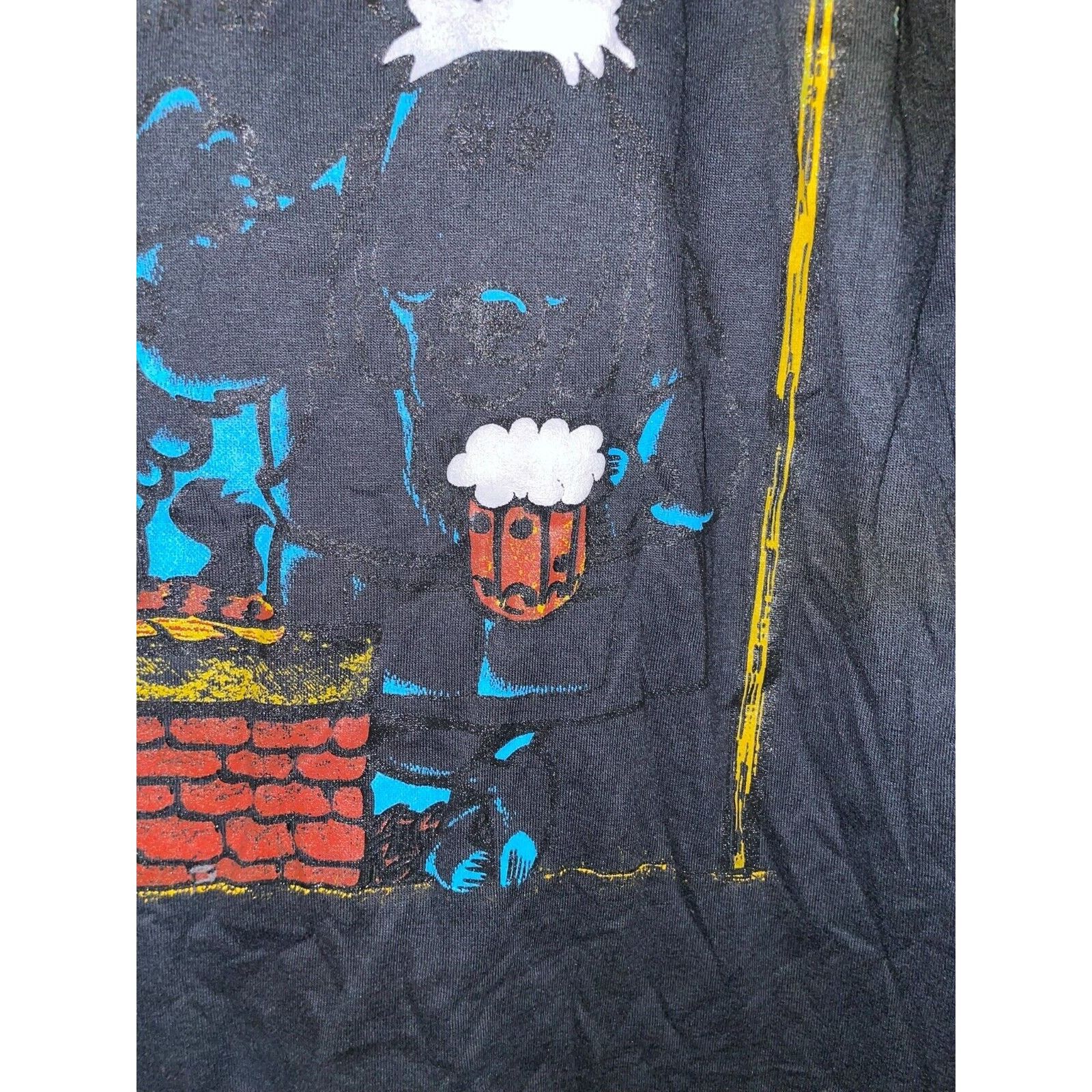 Jerzees Vintage Beer Shirt Goat Lick Lake Tahoe Test Print Tee 90s M Size US M / EU 48-50 / 2 - 6 Thumbnail