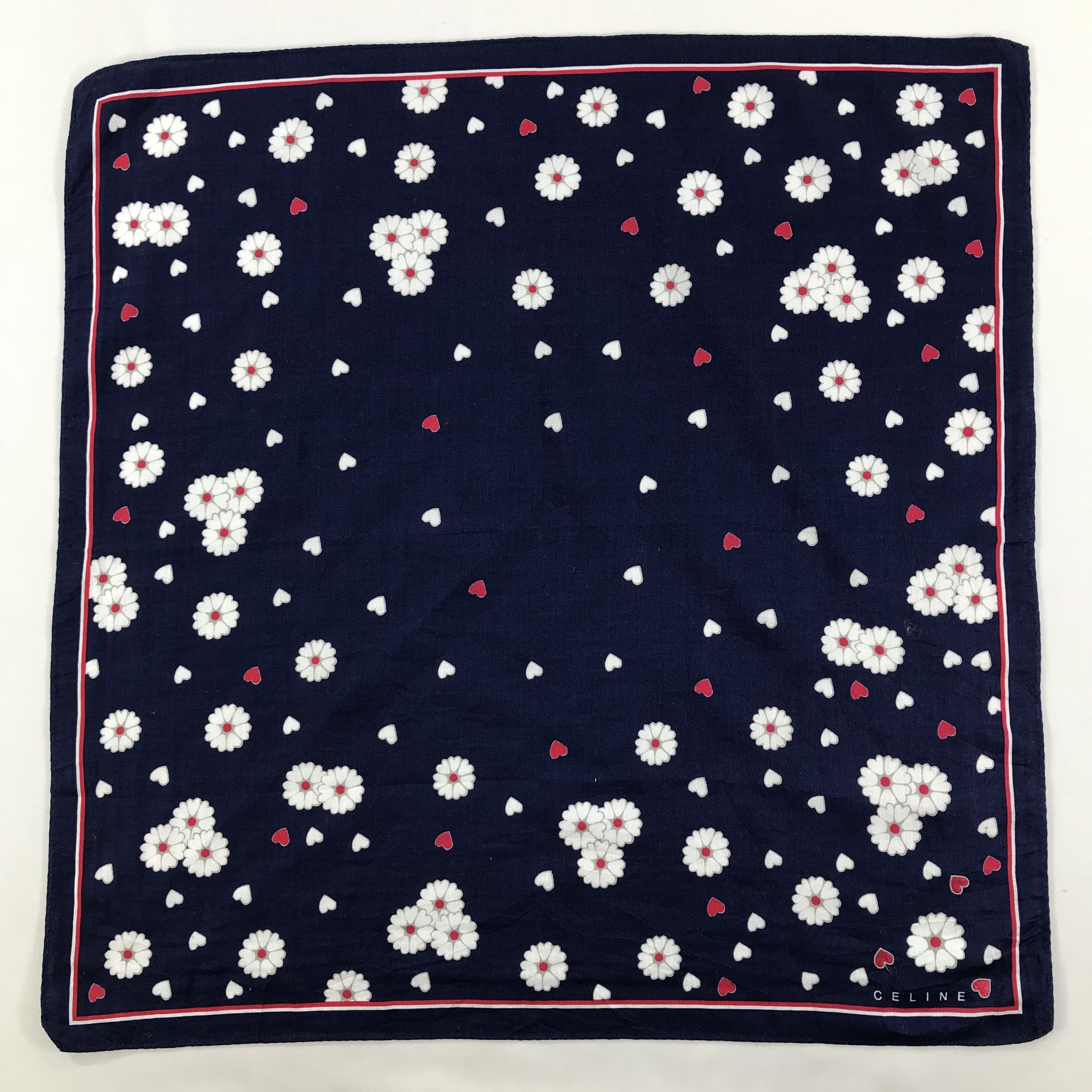 Celine × Vintage Celine Bandana / Handkerchief / Neckerchief - S1214 Size ONE SIZE - 1 Thumbnail