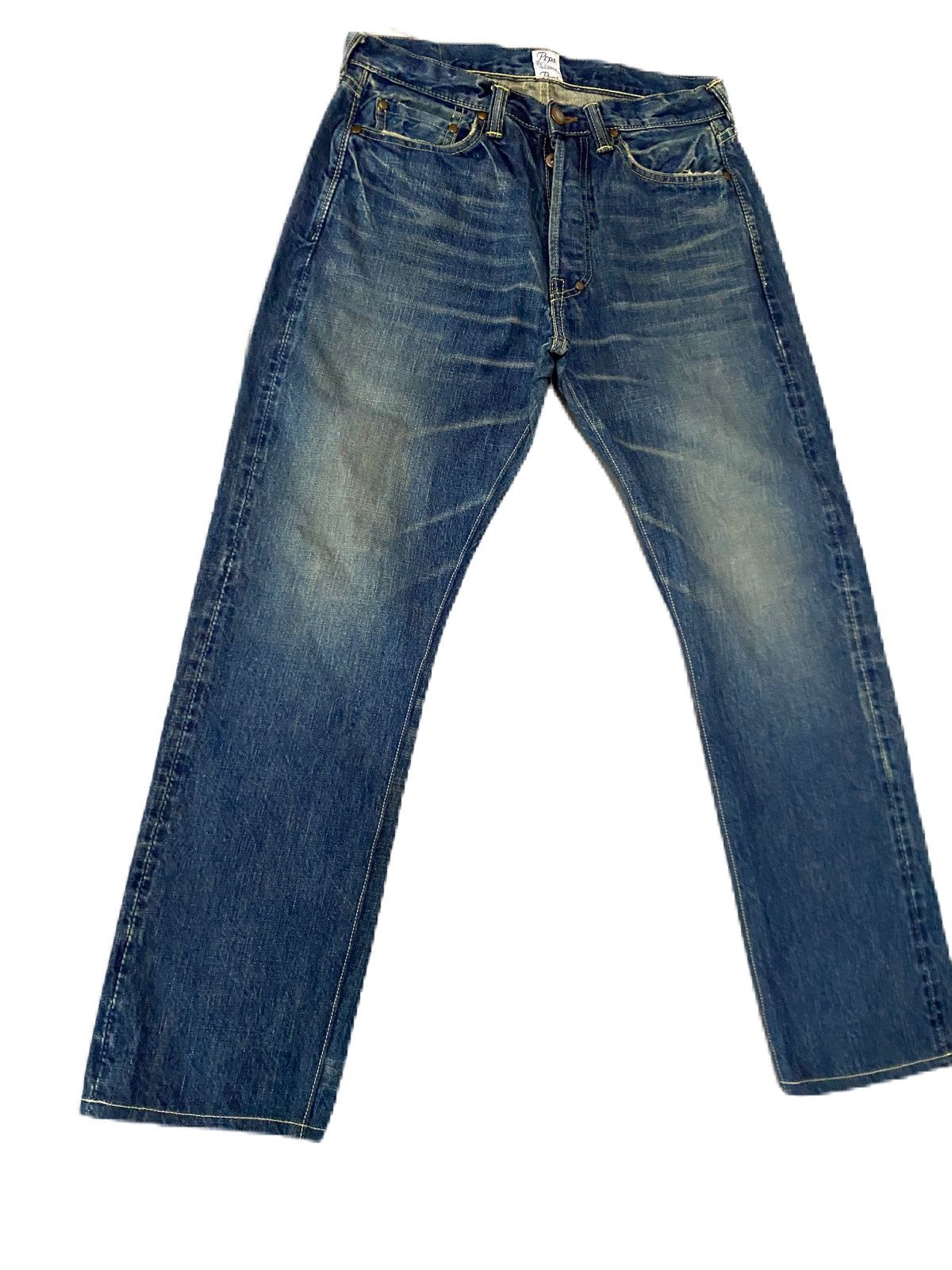 Japanese Brand × Prps PRPS SELVEDGE DISTRESS DENIM STRAIGHT TYPE Size US 32 / EU 48 - 3 Thumbnail