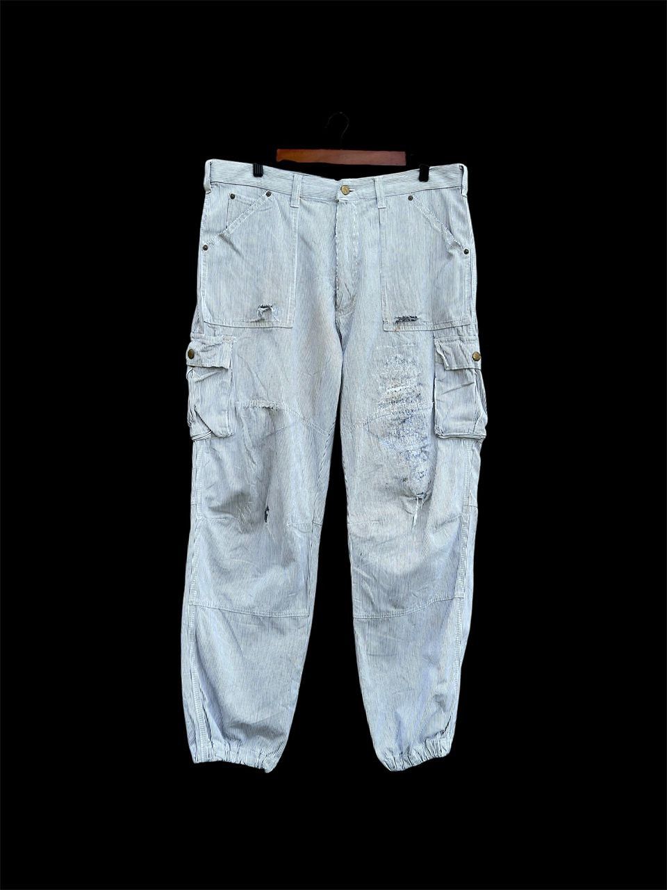 Japanese Brand Dogman Hickory Stripe Workwear Pants Waist 36" Size US 36 / EU 52 - 1 Thumbnail