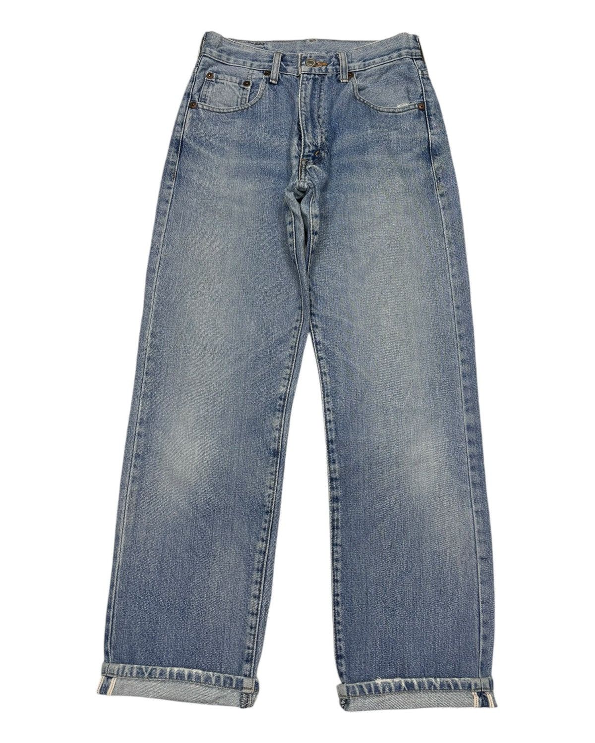 Levi's Vintage Levis 502 Big E Selvedge Redline Distressed Denim Size 26" / US 2 / IT 38 - 1 Thumbnail