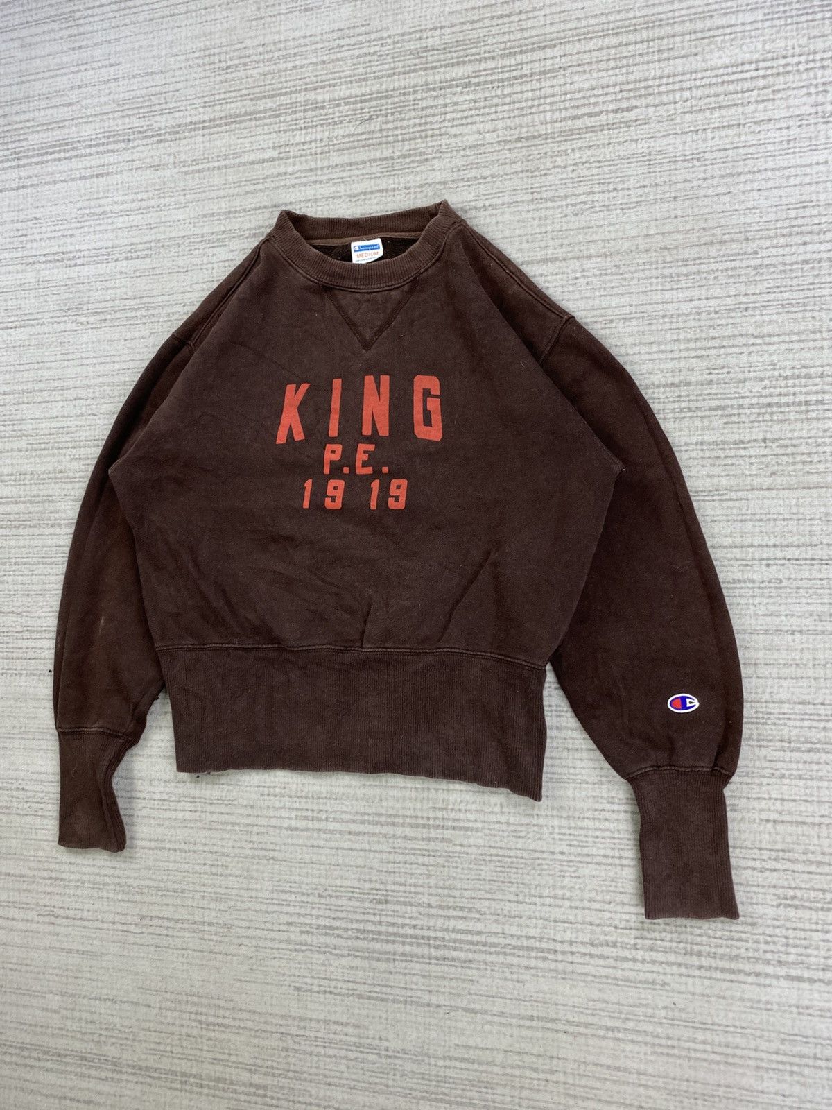 Champion × Vintage Vintage Champion King PE 1919 Cropped Sweatshirt Size M / US 6-8 / IT 42-44 - 4 Thumbnail