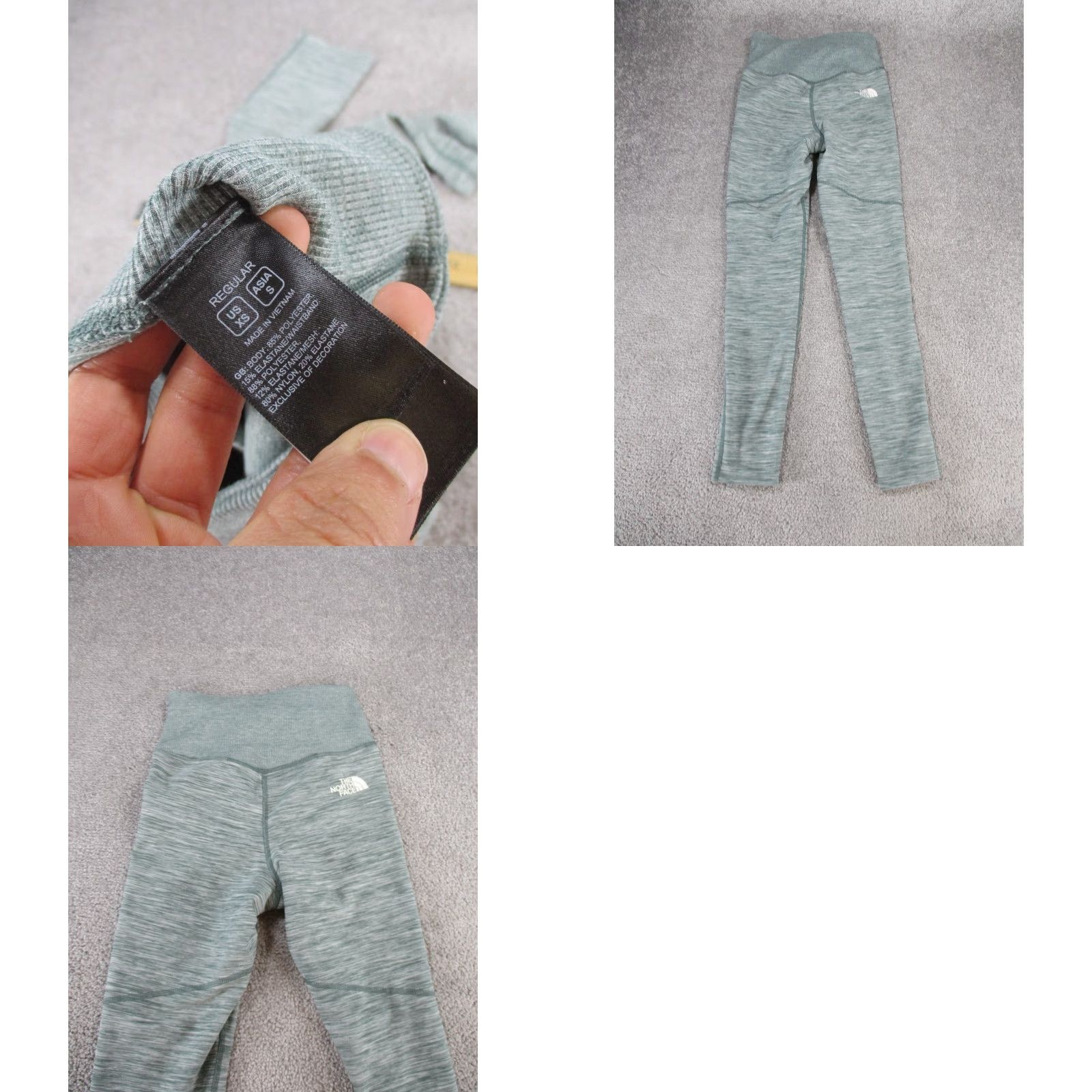 The North Face The North Face Leggings Womens XS Heather Green Cropped Athletic Activewear Pants Womens XS Green Athleisure 90s? Size 26" / US 2 / IT 38 - 8 Thumbnail